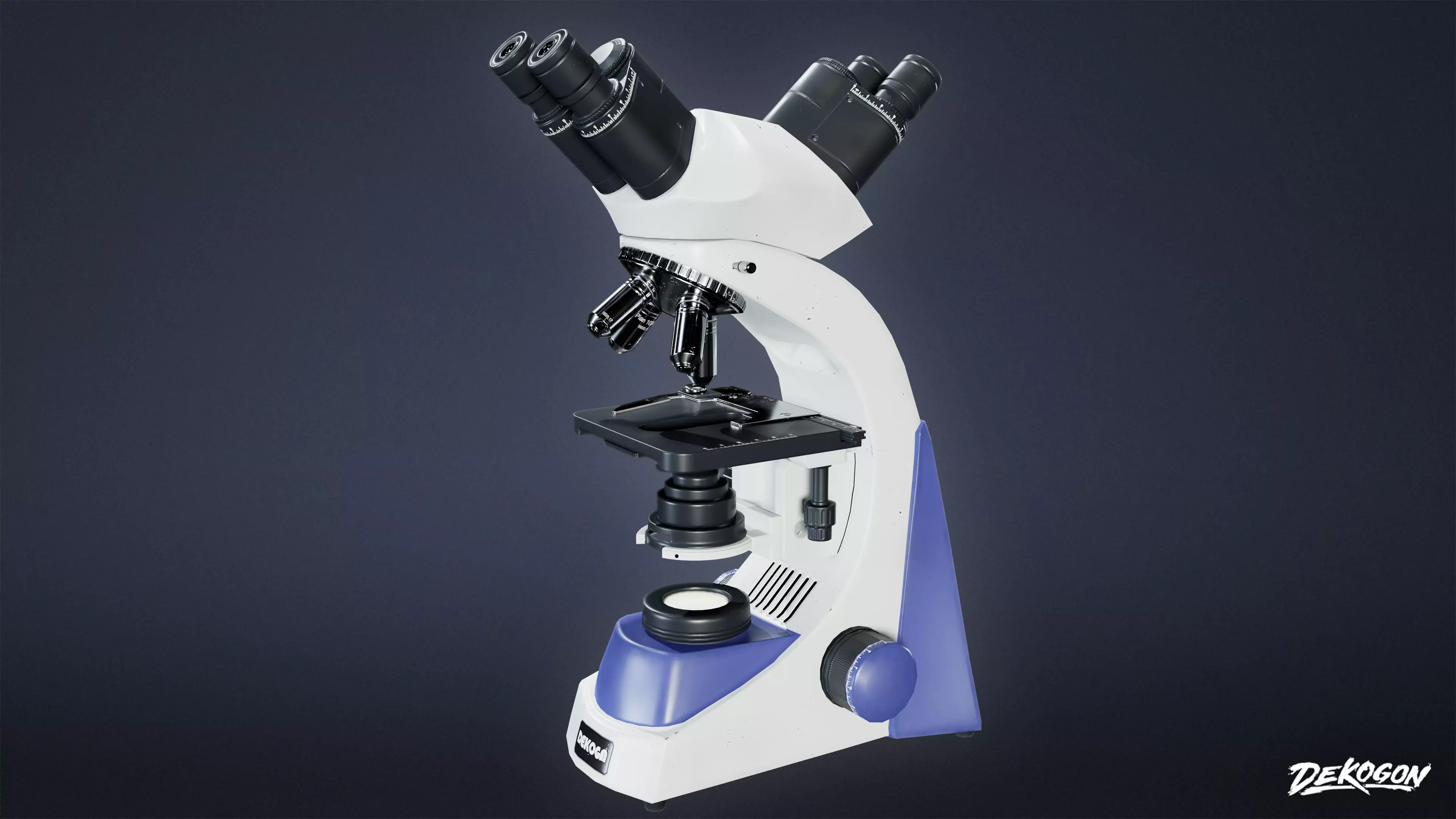 HOSPITAL - Microscope 01 - LOW POLY Low-poly 3D model