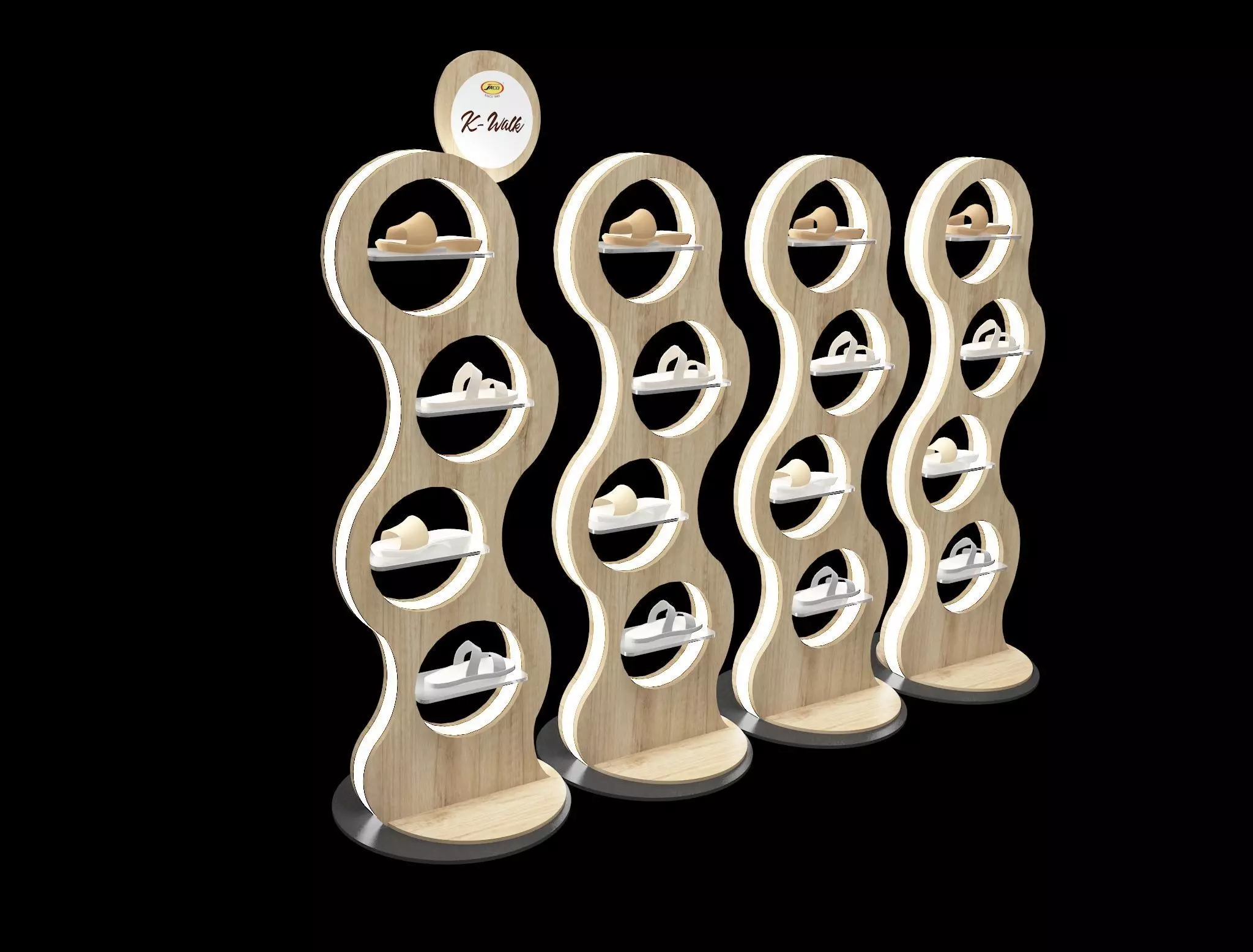 rack display Low-poly 3D model_0