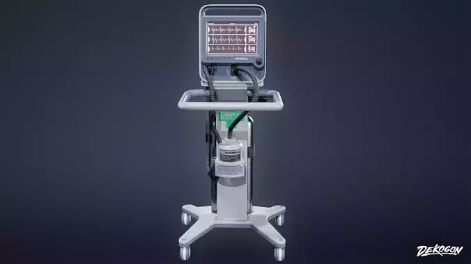 HOSPITAL - Monitor 01 - LOW POLY