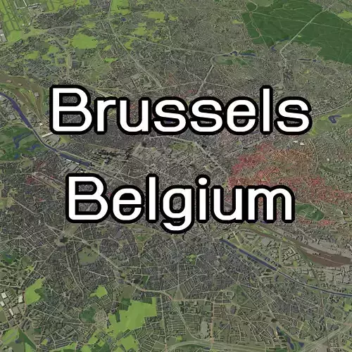 Brussels Belgium - city and urban 3D model