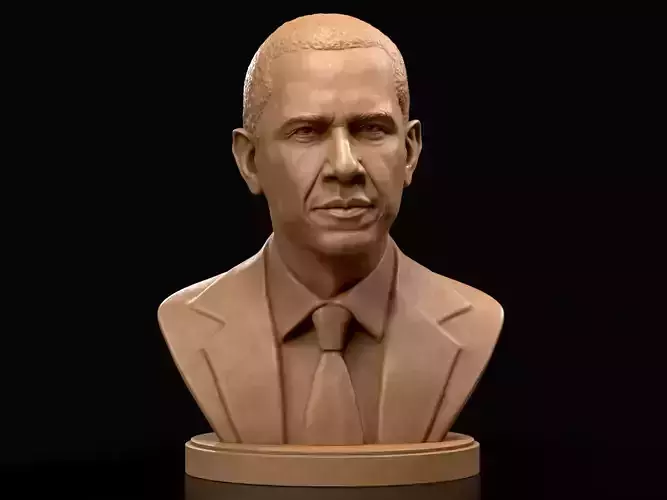 President Barack Obama Bust - Realistic Portrait  3D print model