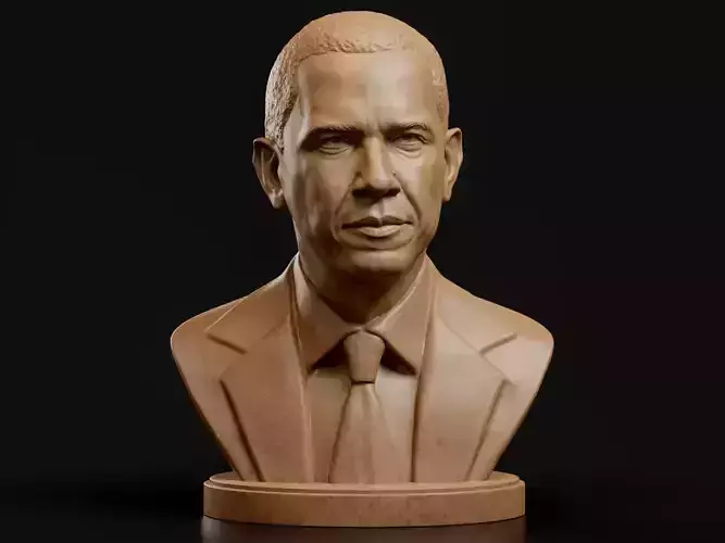 President Barack Obama Bust - Realistic Portrait 