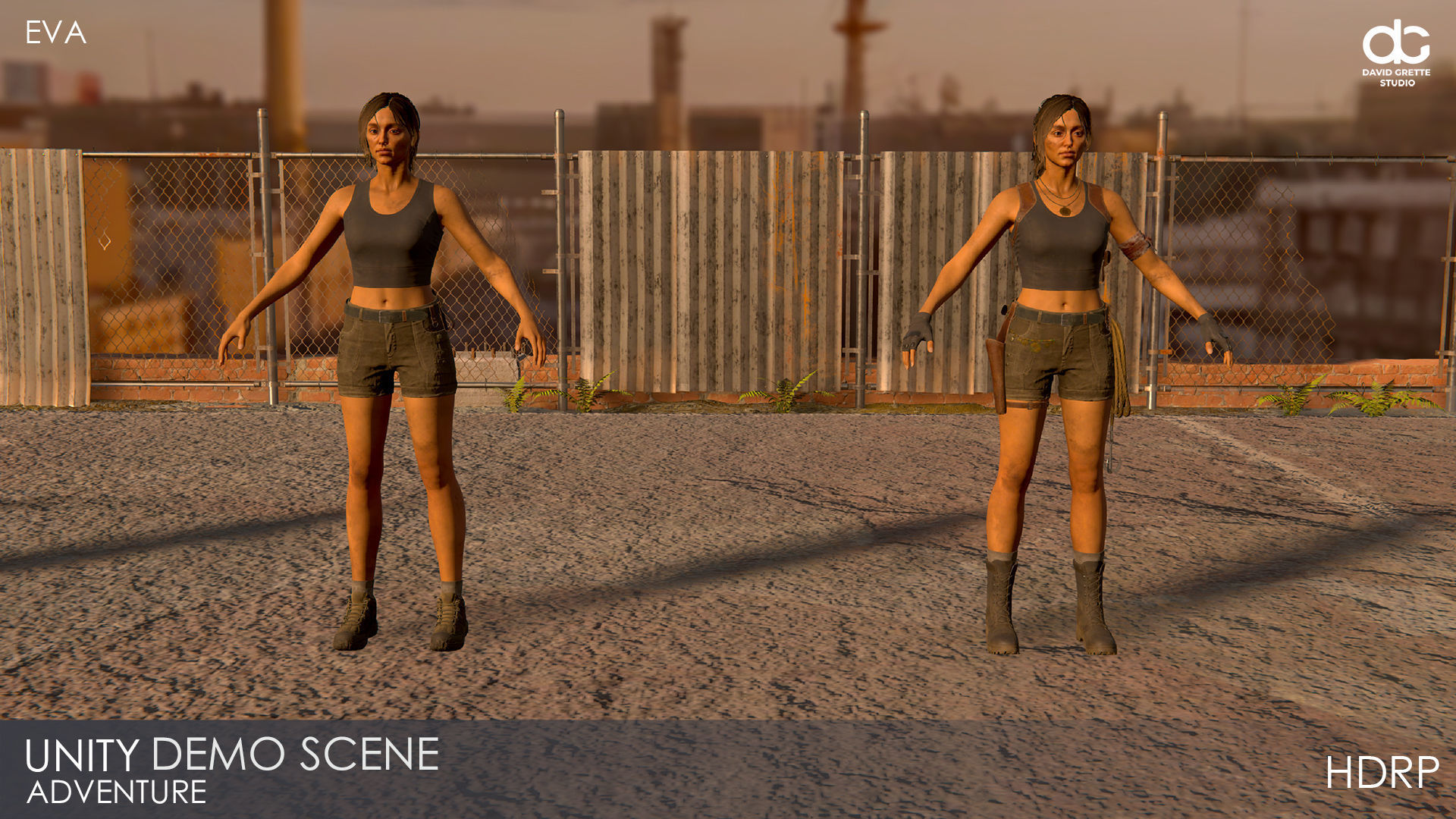 Adventure Character Eva from Pack 1 Low-poly 3D model_35