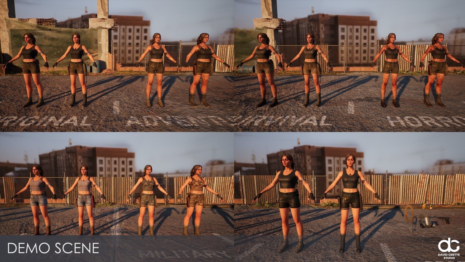 Adventure Character Eva from Pack 1 Low-poly 3D model_22