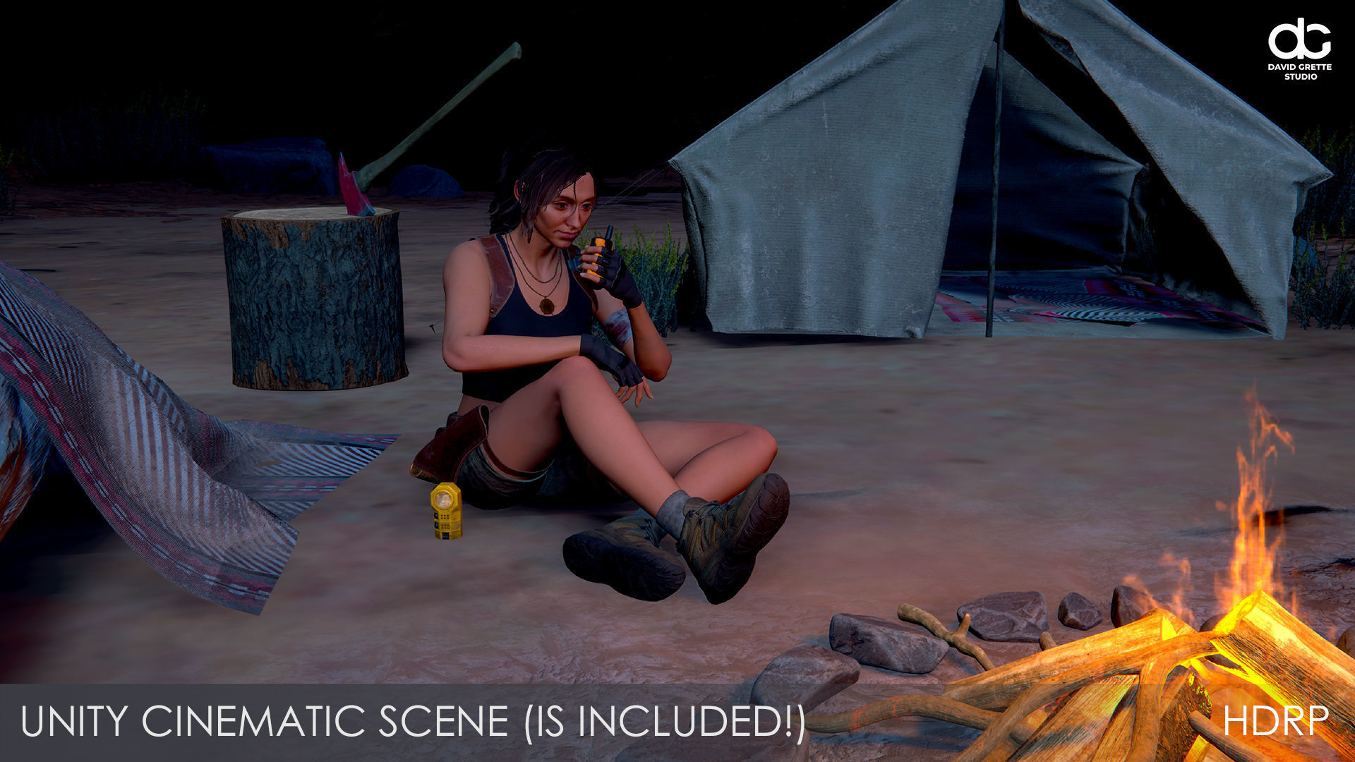 Adventure Character Eva from Pack 1 Low-poly 3D model_43