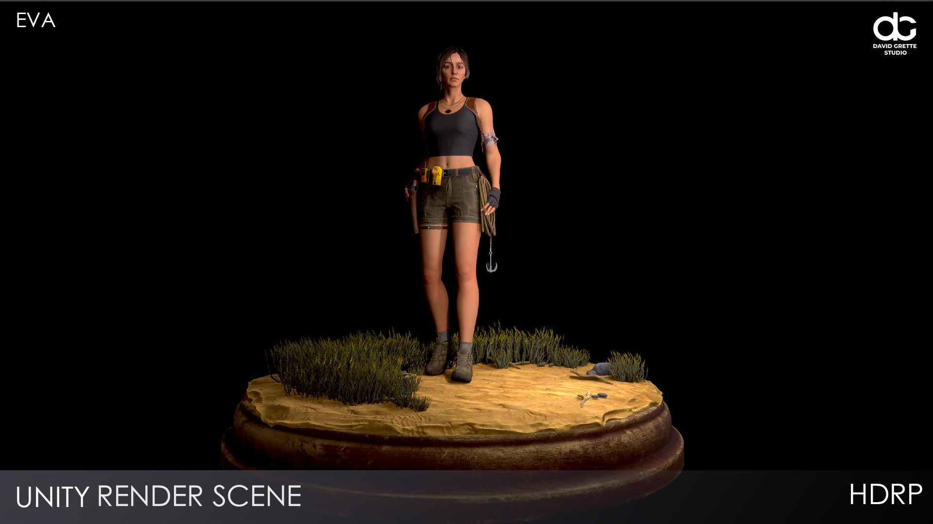 Adventure Character Eva from Pack 1 Low-poly 3D model_29