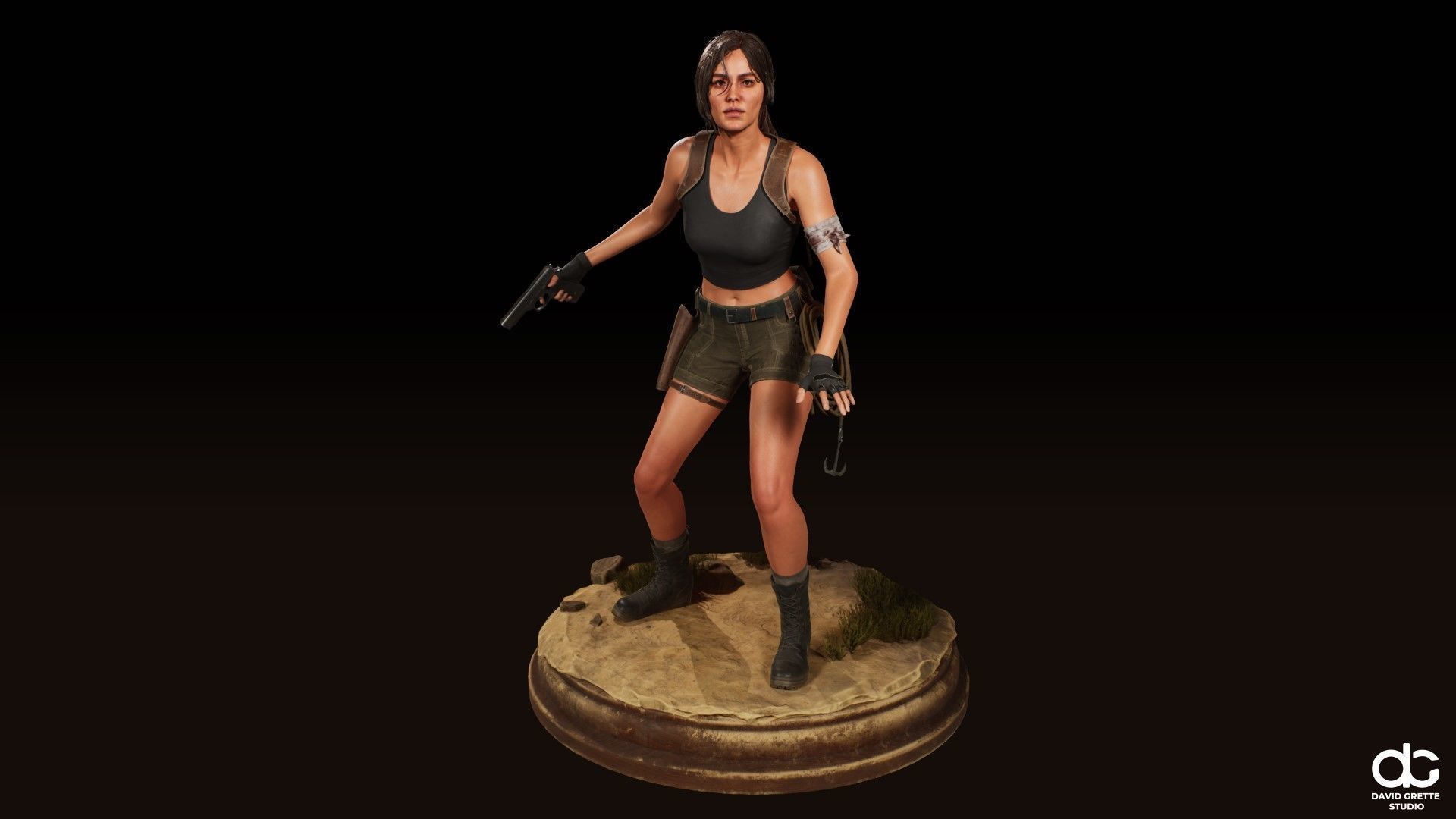 Adventure Character Eva from Pack 1 Low-poly 3D model_3