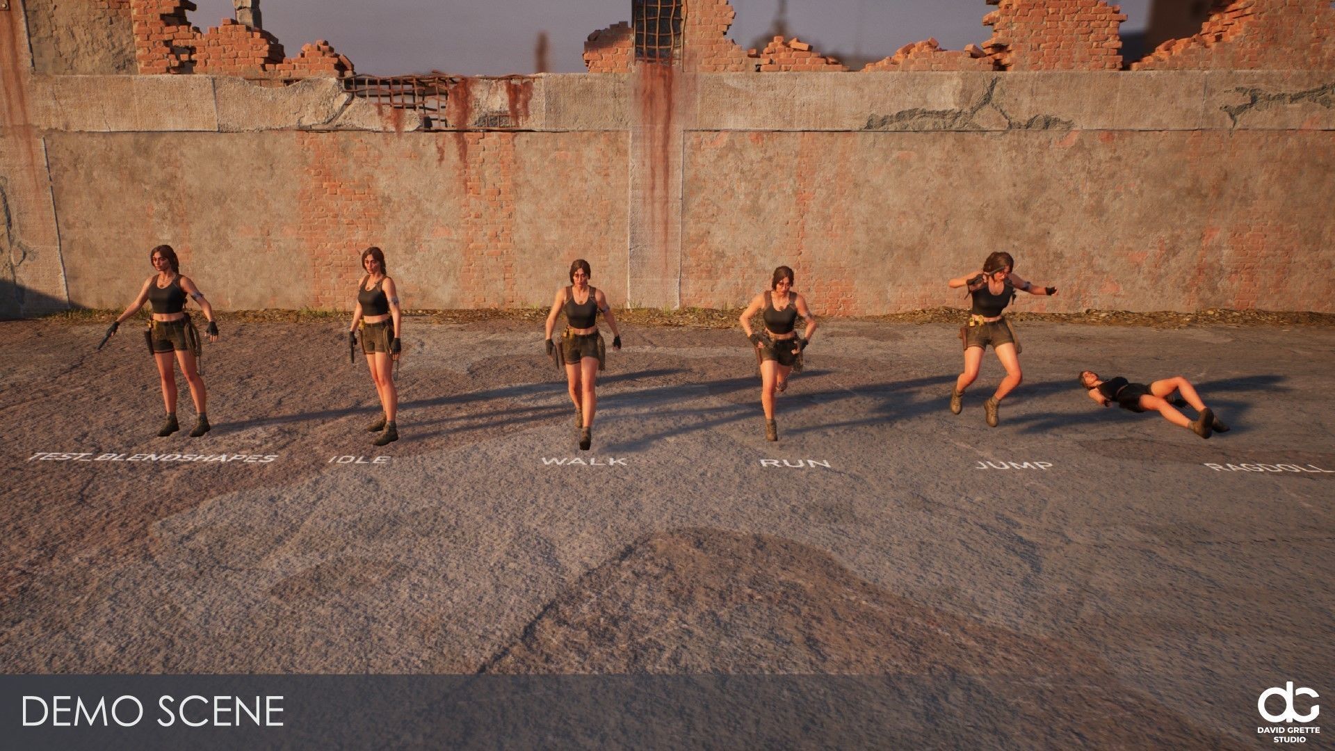 Adventure Character Eva from Pack 1 Low-poly 3D model_21