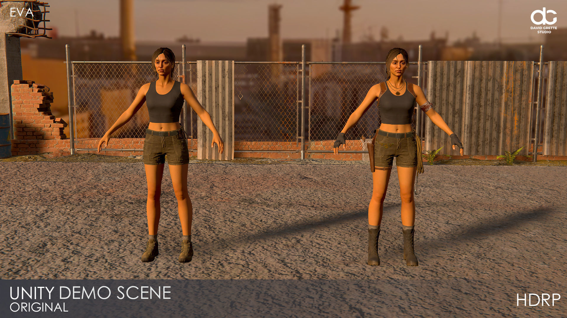 Adventure Character Eva from Pack 1 Low-poly 3D model_34