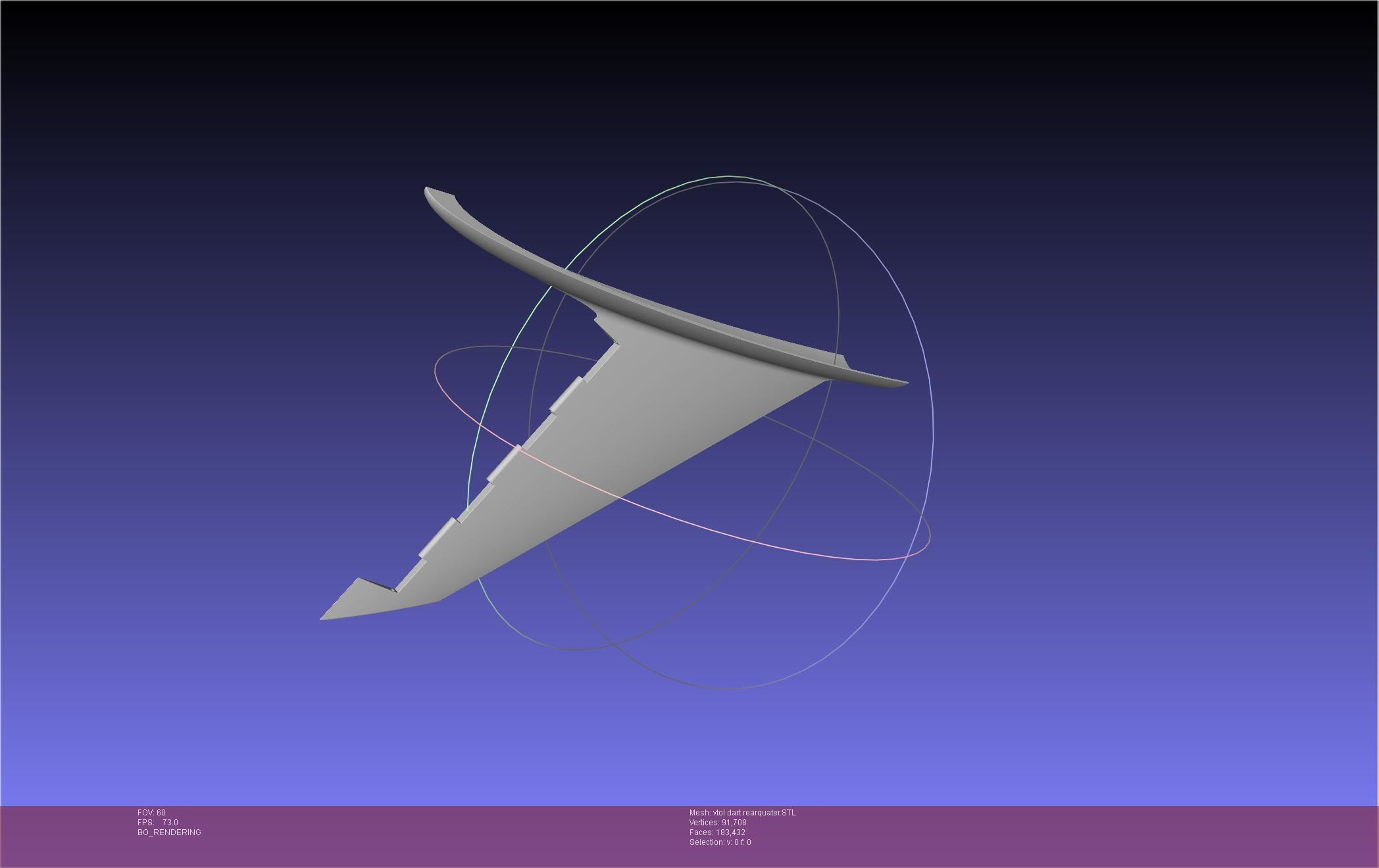 Tailsitting VTOL RC Speeddart Design 3D print model_81