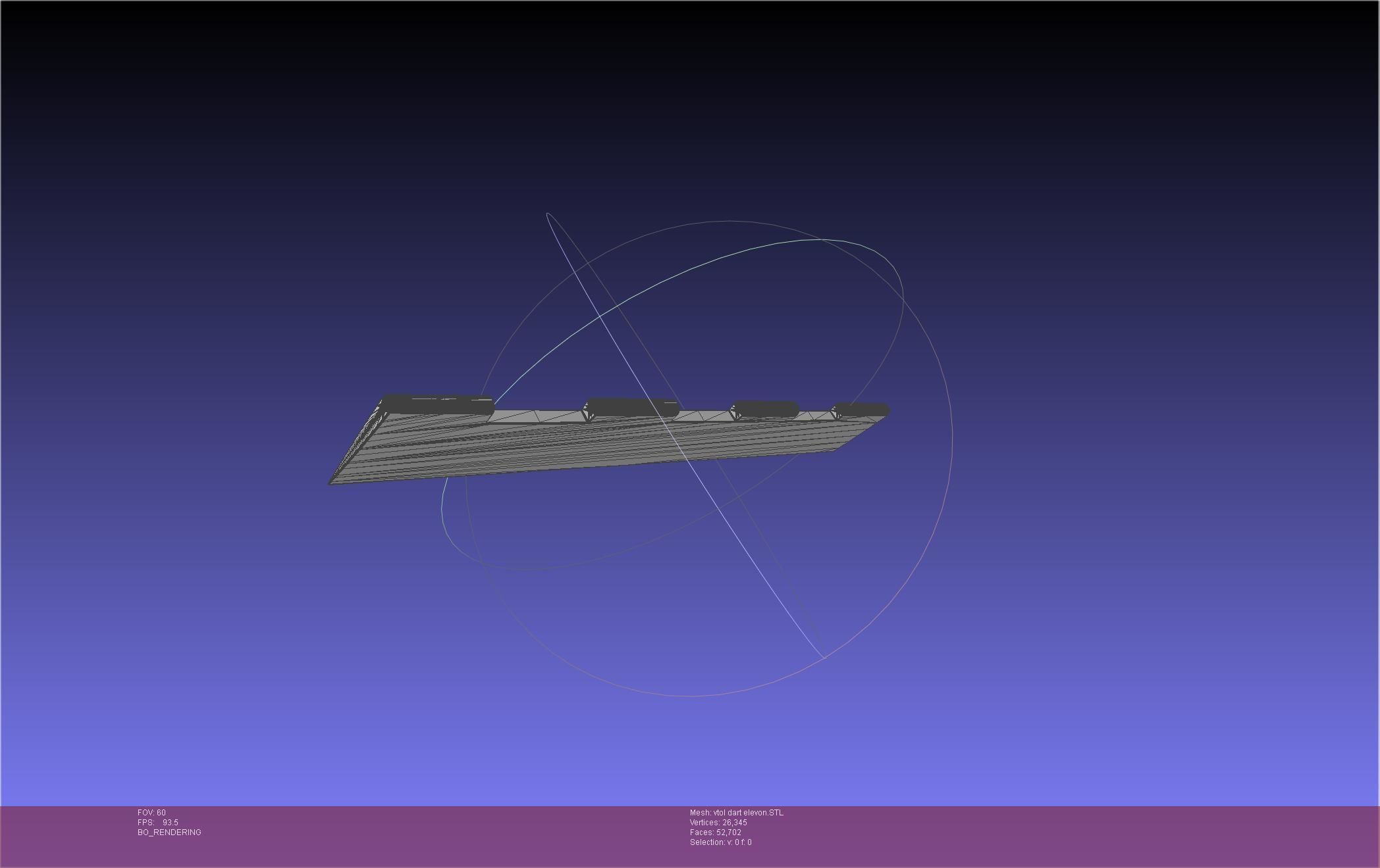 Tailsitting VTOL RC Speeddart Design 3D print model_44