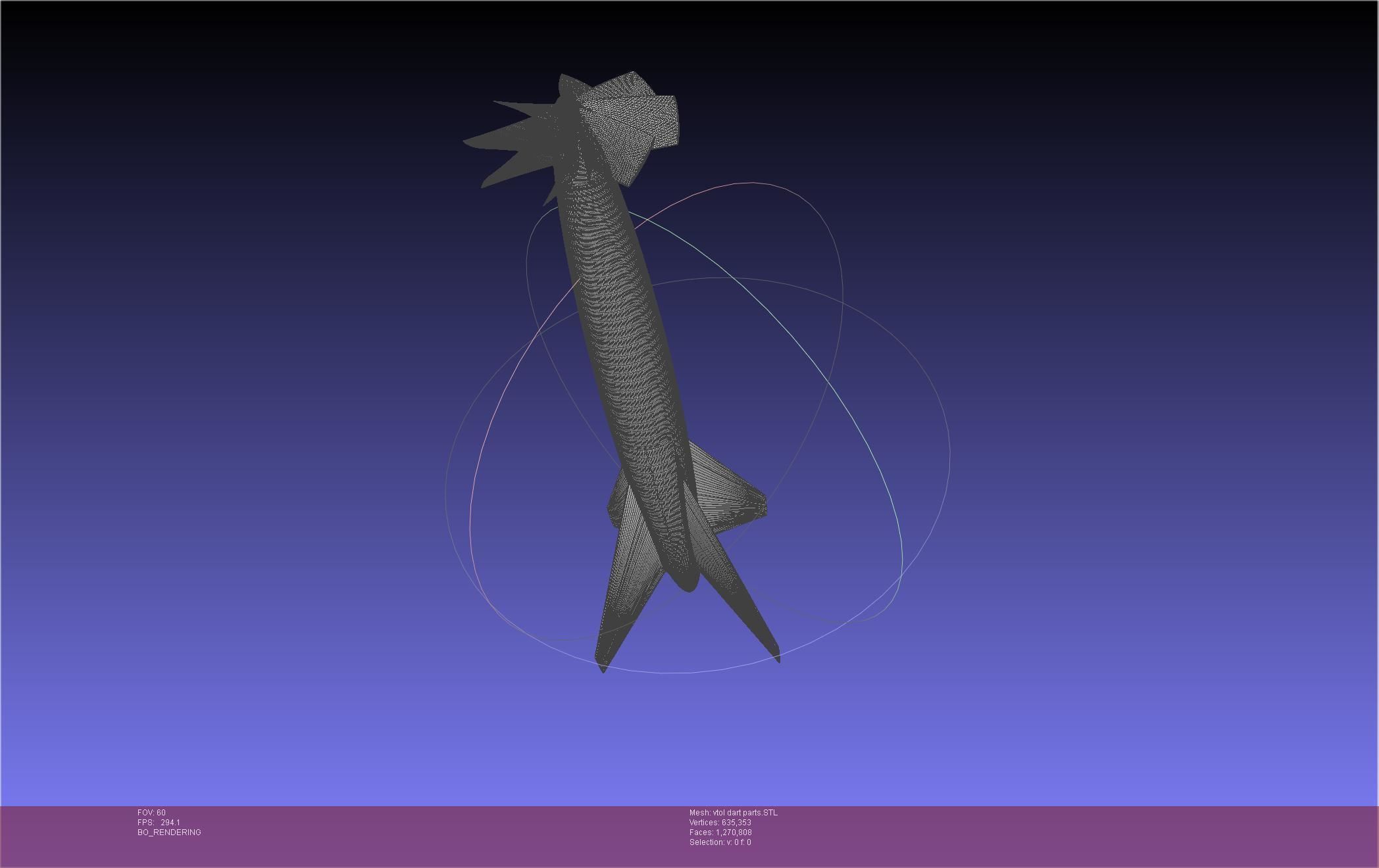 Tailsitting VTOL RC Speeddart Design 3D print model_32