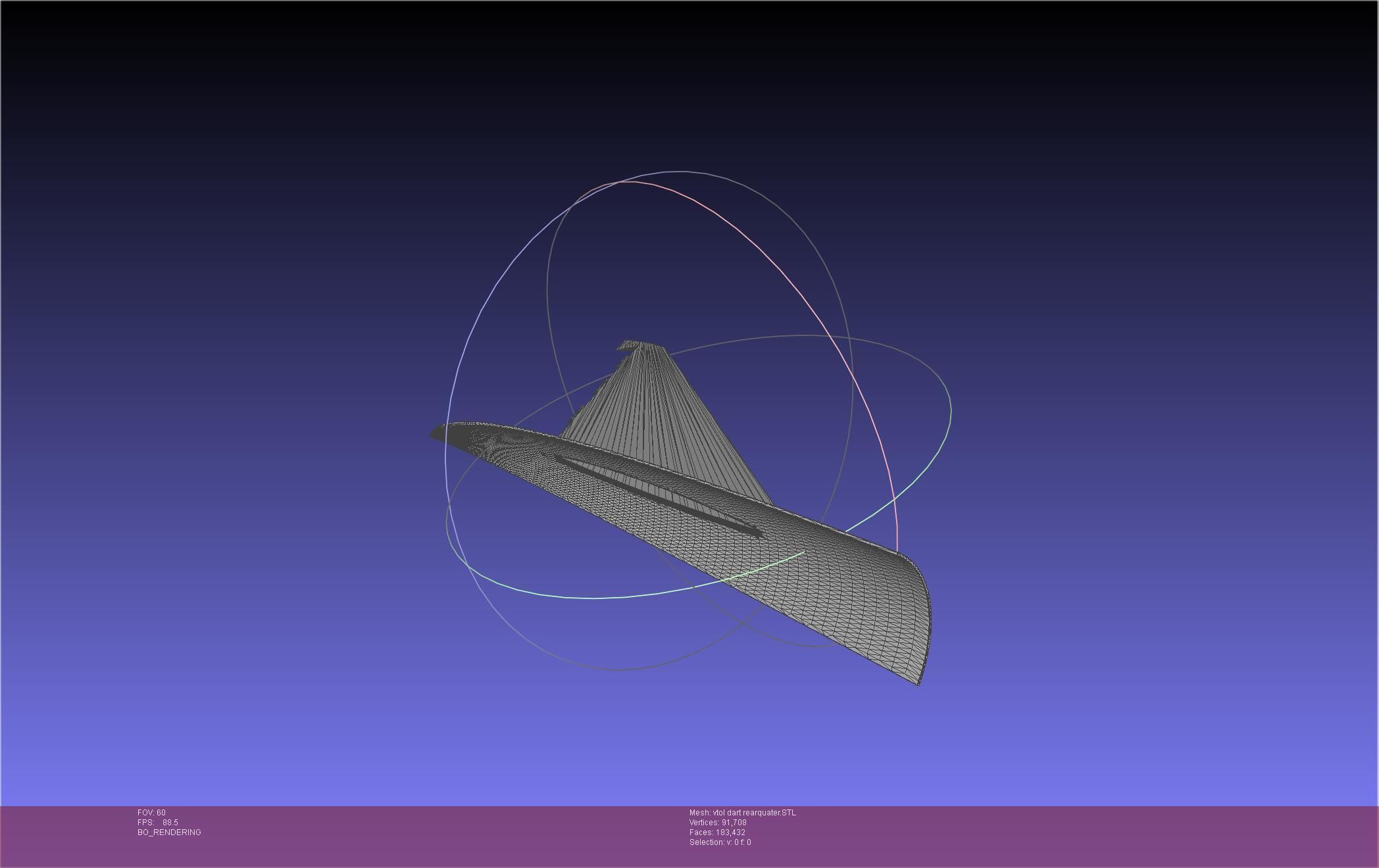 Tailsitting VTOL RC Speeddart Design 3D print model_84