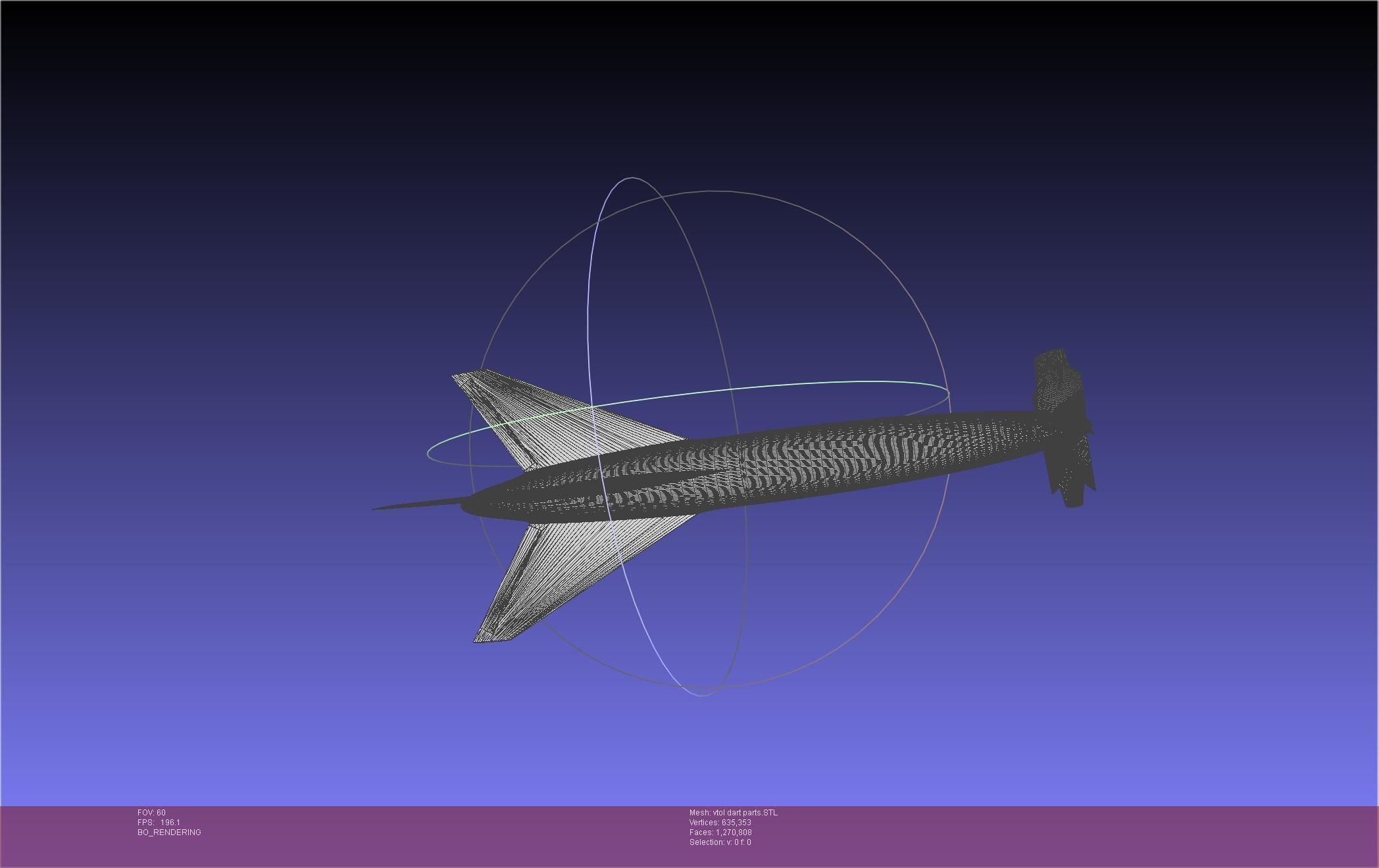 Tailsitting VTOL RC Speeddart Design 3D print model_35
