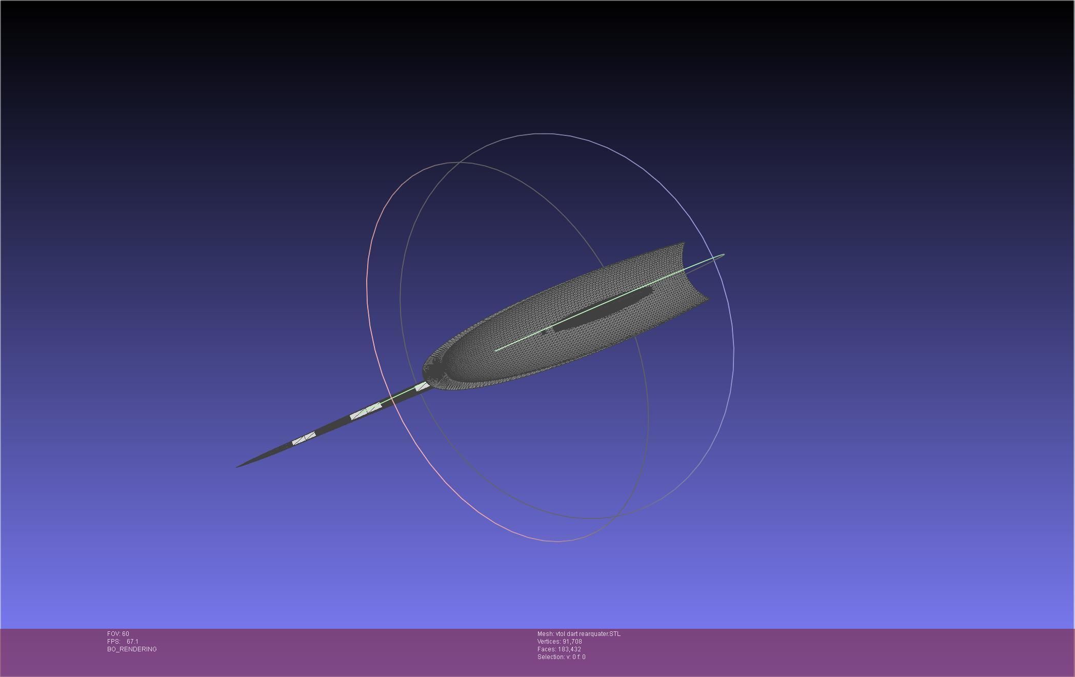 Tailsitting VTOL RC Speeddart Design 3D print model_89