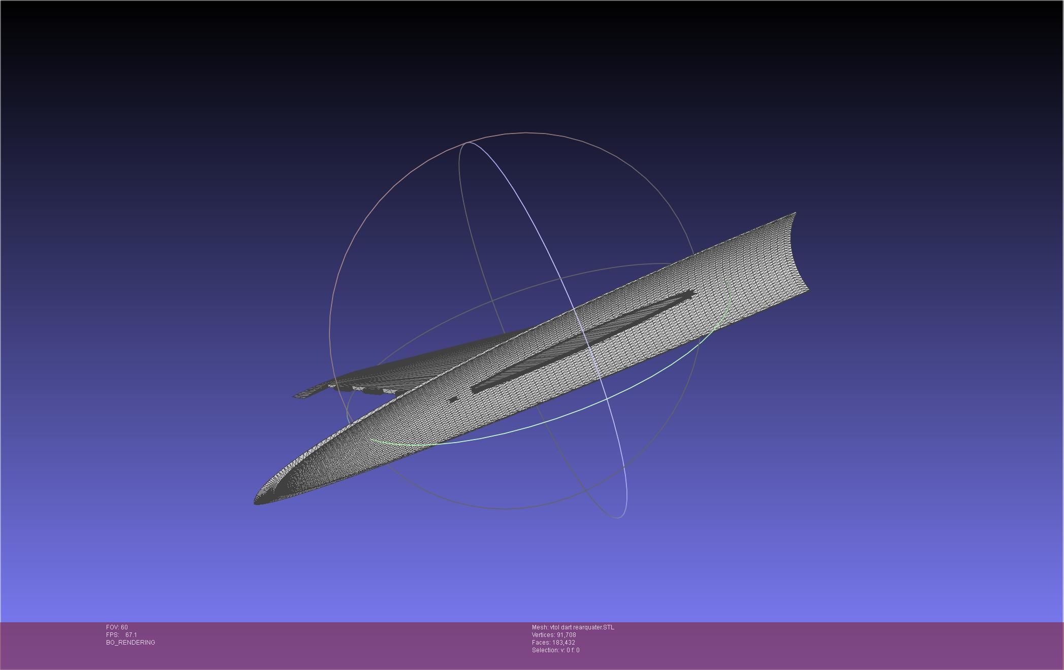 Tailsitting VTOL RC Speeddart Design 3D print model_88