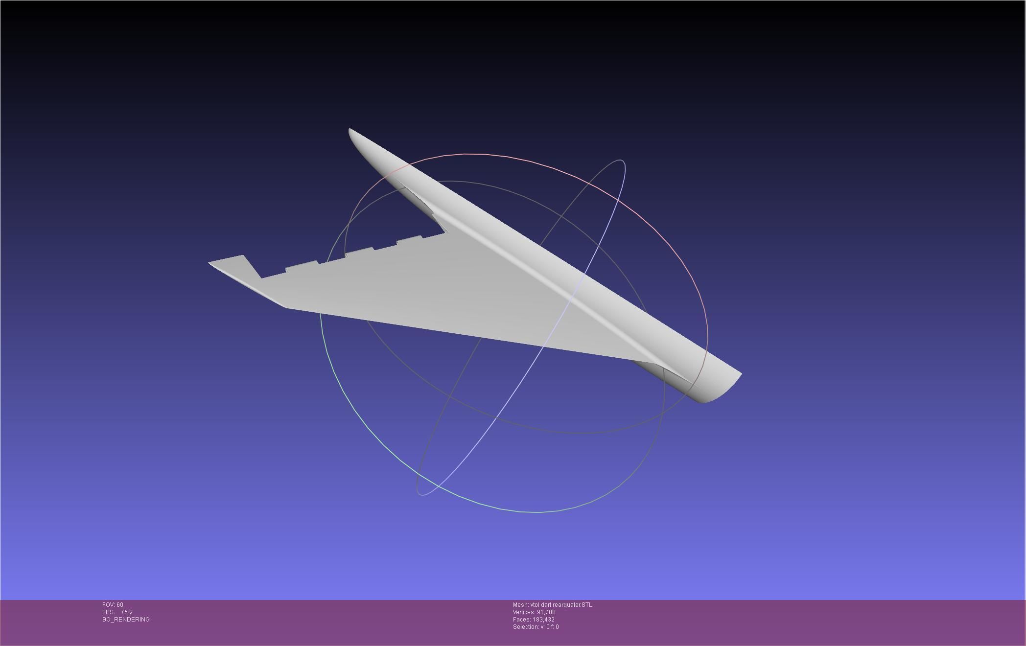 Tailsitting VTOL RC Speeddart Design 3D print model_80