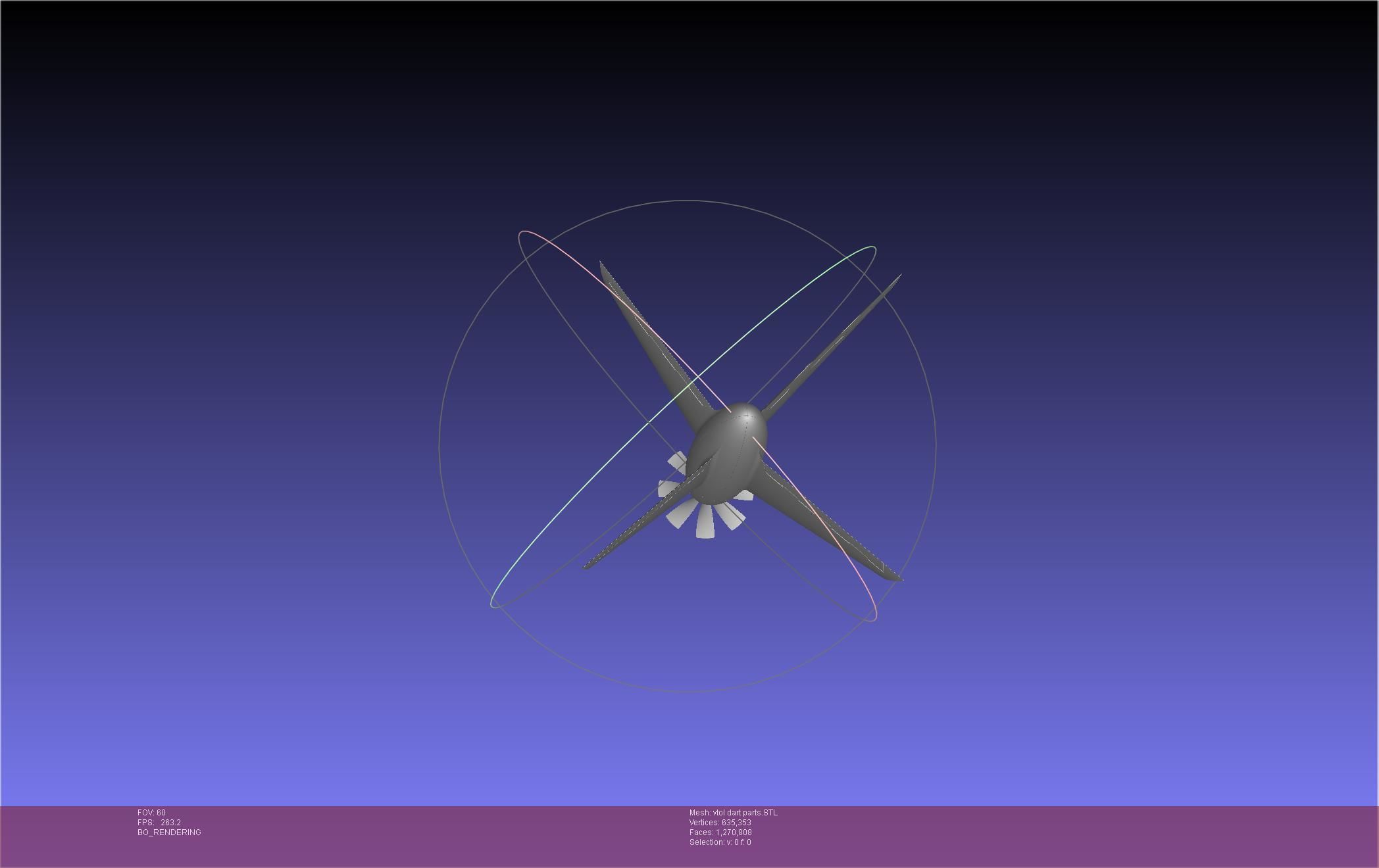 Tailsitting VTOL RC Speeddart Design 3D print model_24