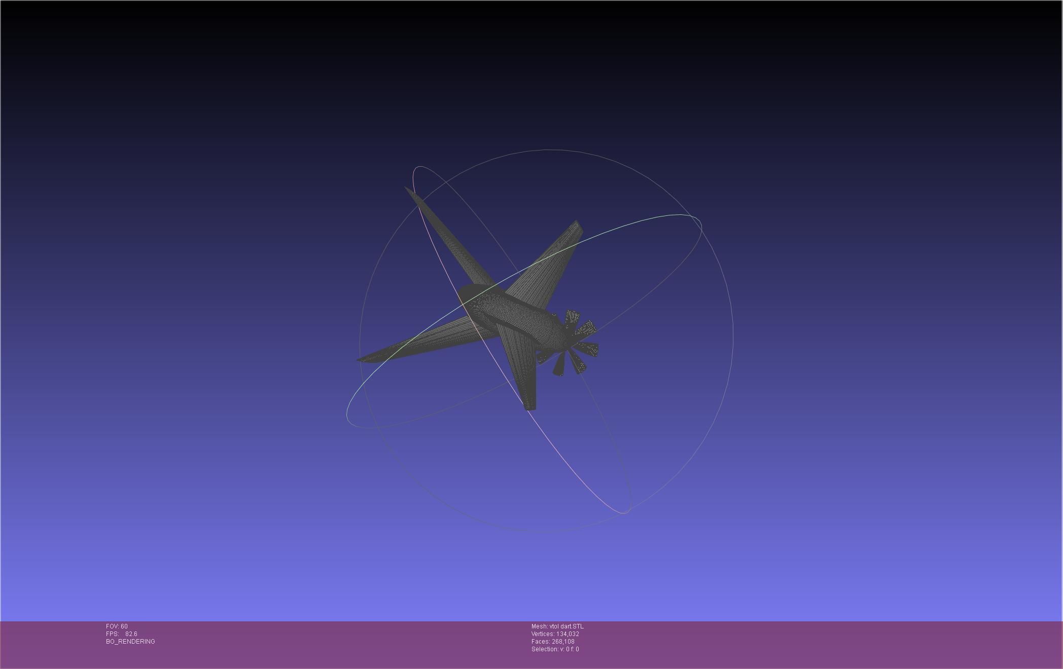 Tailsitting VTOL RC Speeddart Design 3D print model_12