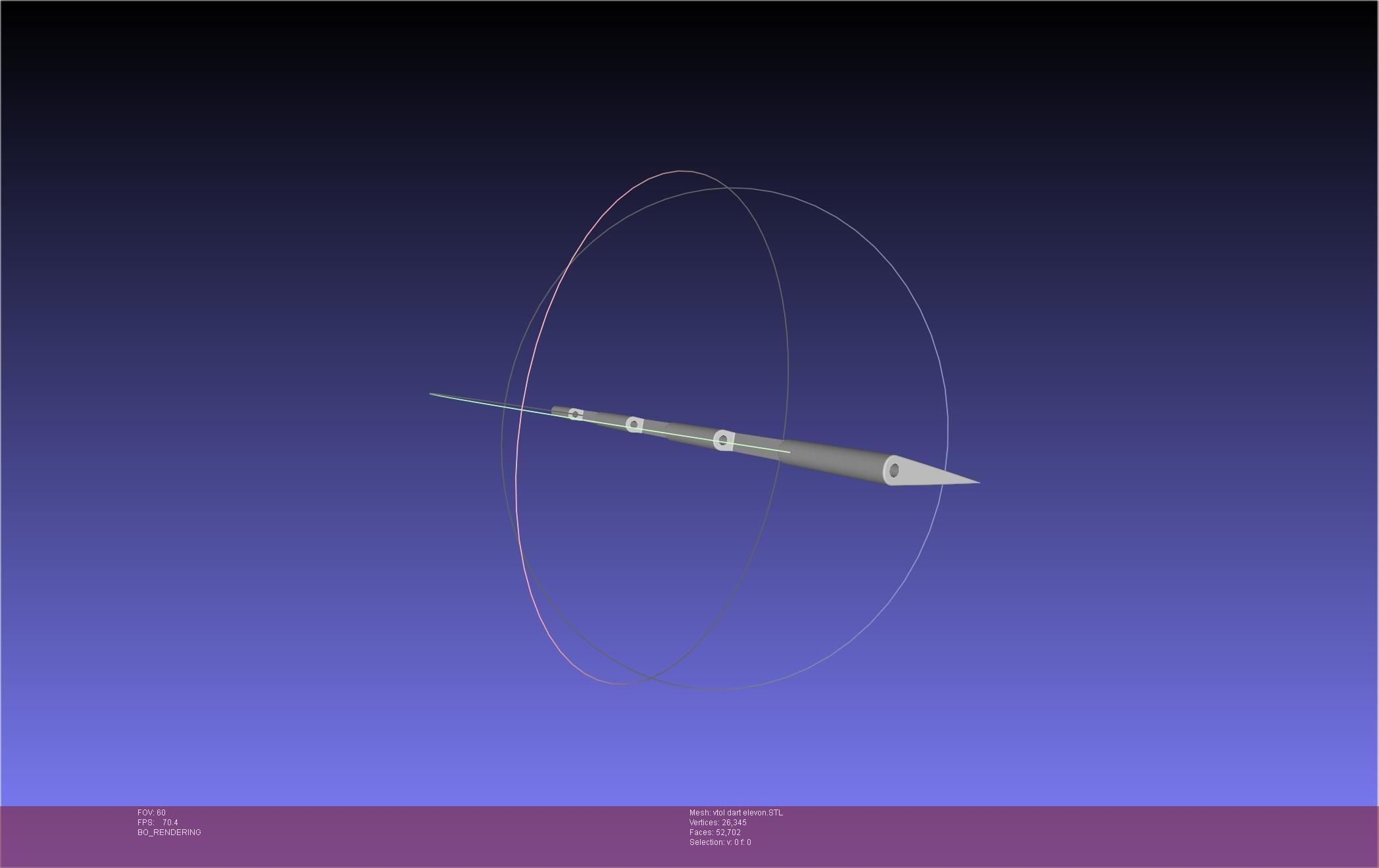 Tailsitting VTOL RC Speeddart Design 3D print model_41