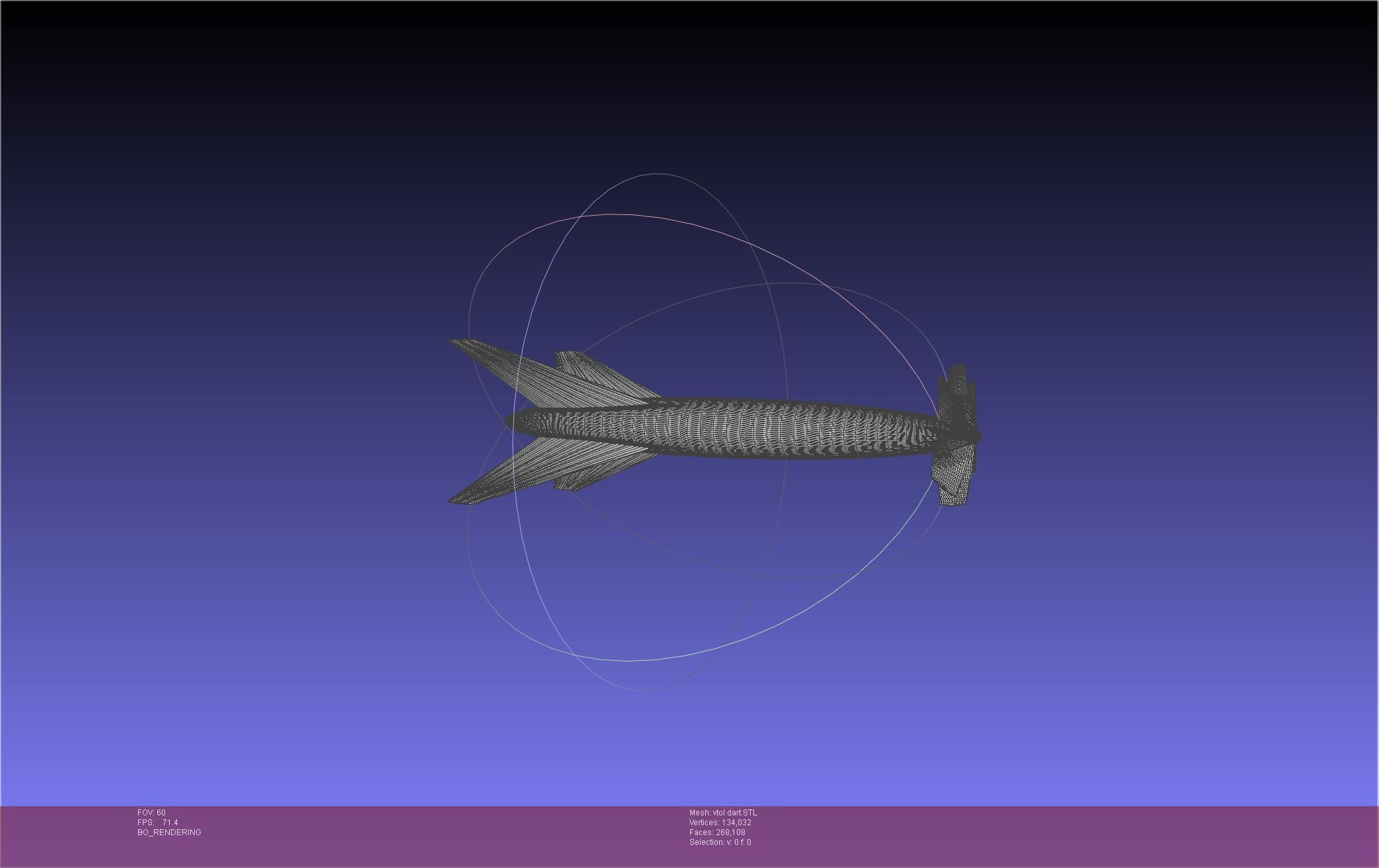 Tailsitting VTOL RC Speeddart Design 3D print model_16