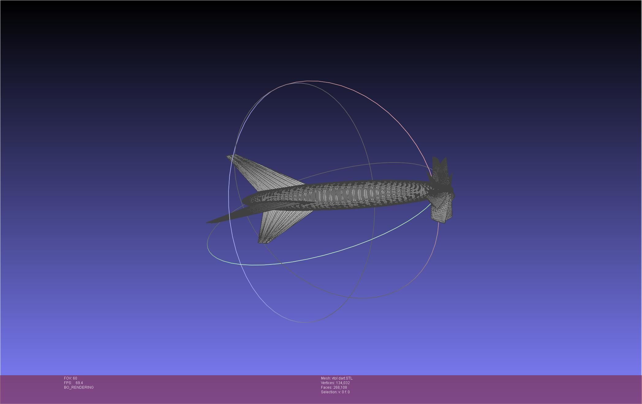 Tailsitting VTOL RC Speeddart Design 3D print model_15