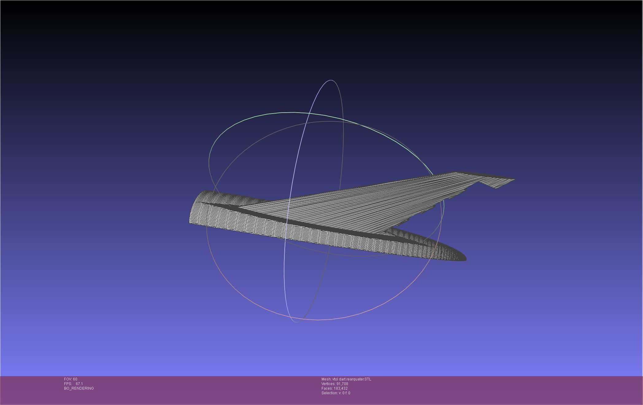 Tailsitting VTOL RC Speeddart Design 3D print model_86