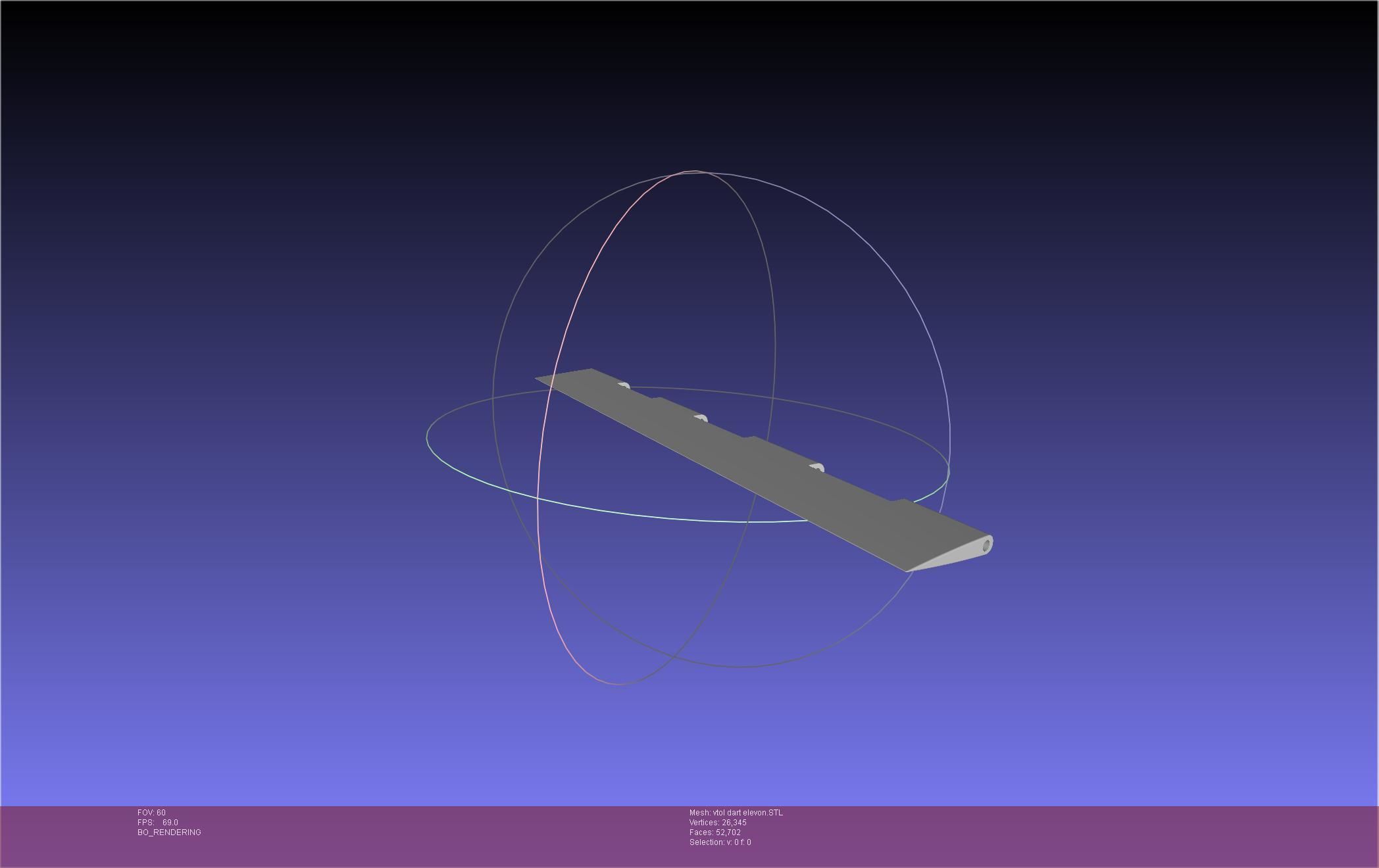 Tailsitting VTOL RC Speeddart Design 3D print model_38