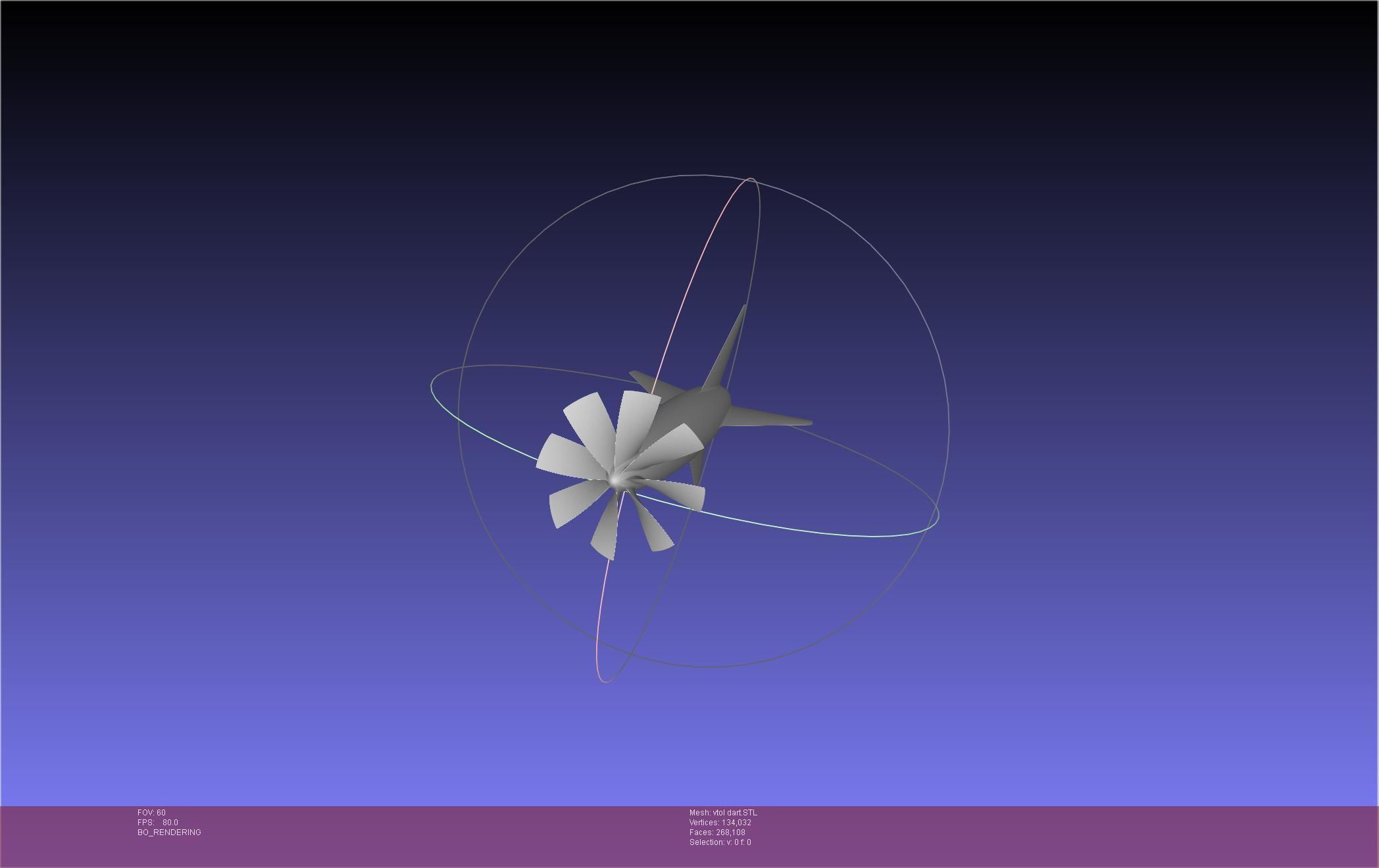 Tailsitting VTOL RC Speeddart Design 3D print model_8