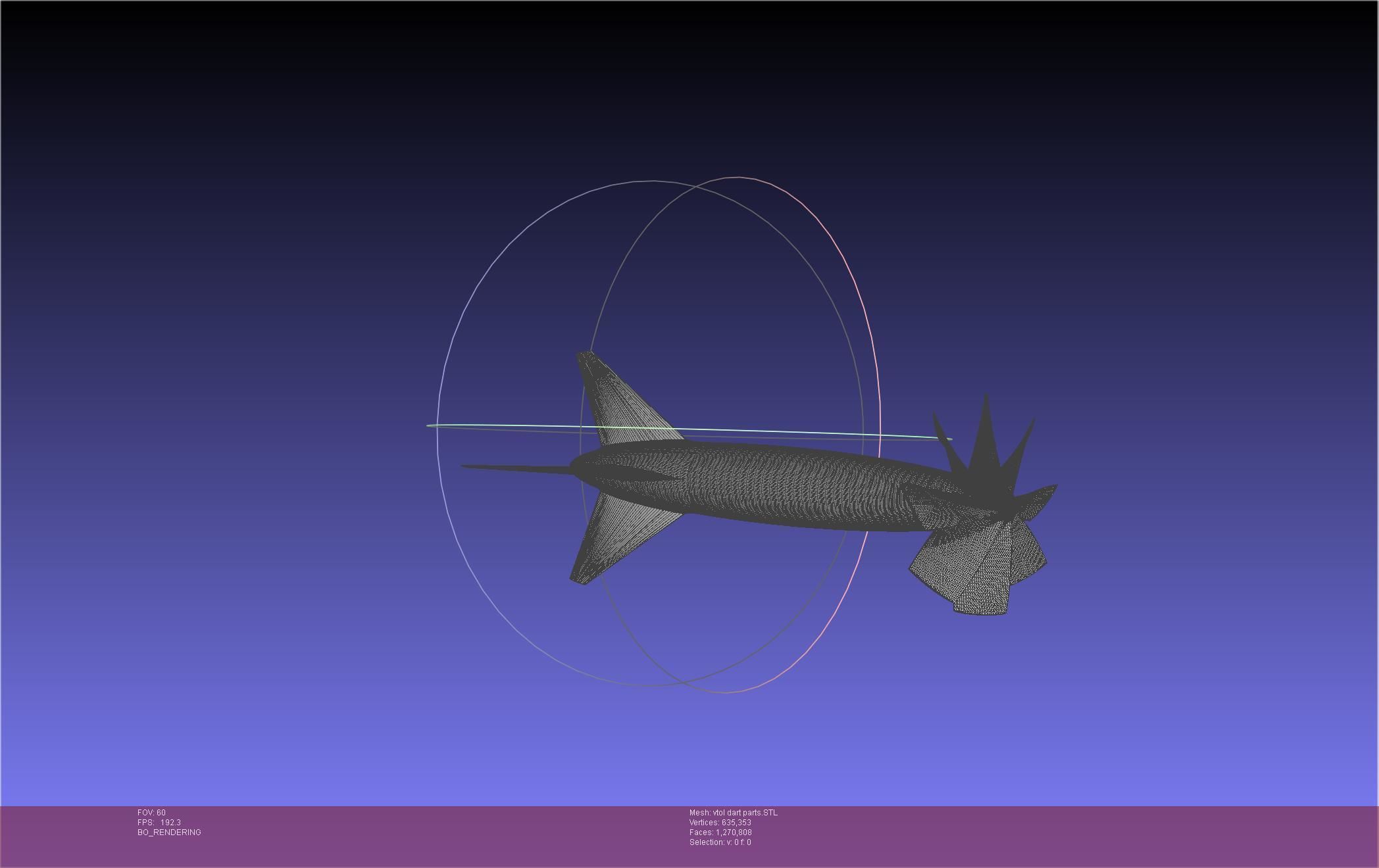 Tailsitting VTOL RC Speeddart Design 3D print model_34