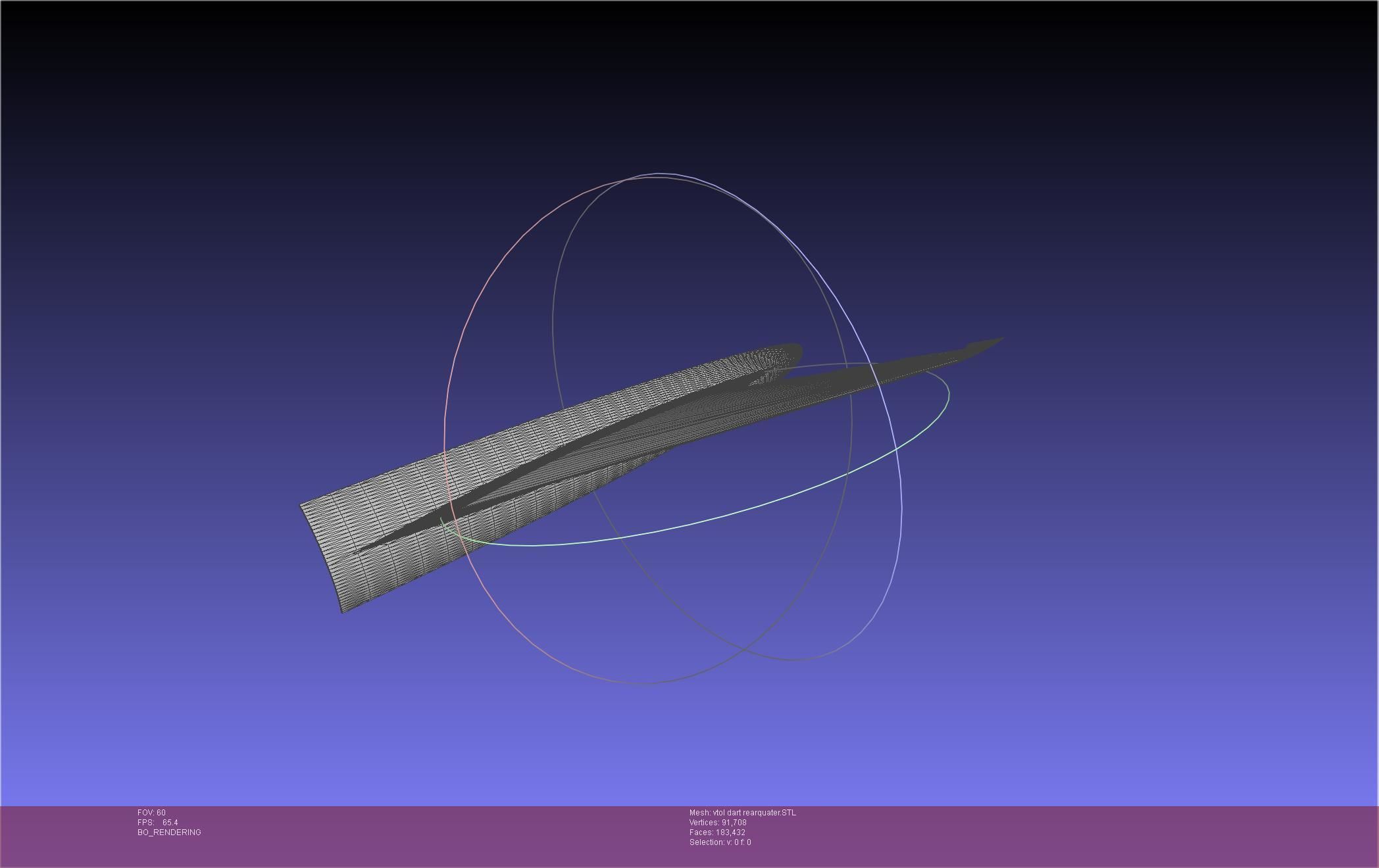 Tailsitting VTOL RC Speeddart Design 3D print model_85