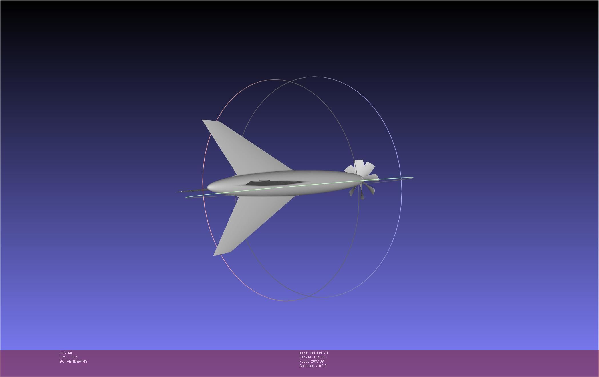 Tailsitting VTOL RC Speeddart Design 3D print model_11