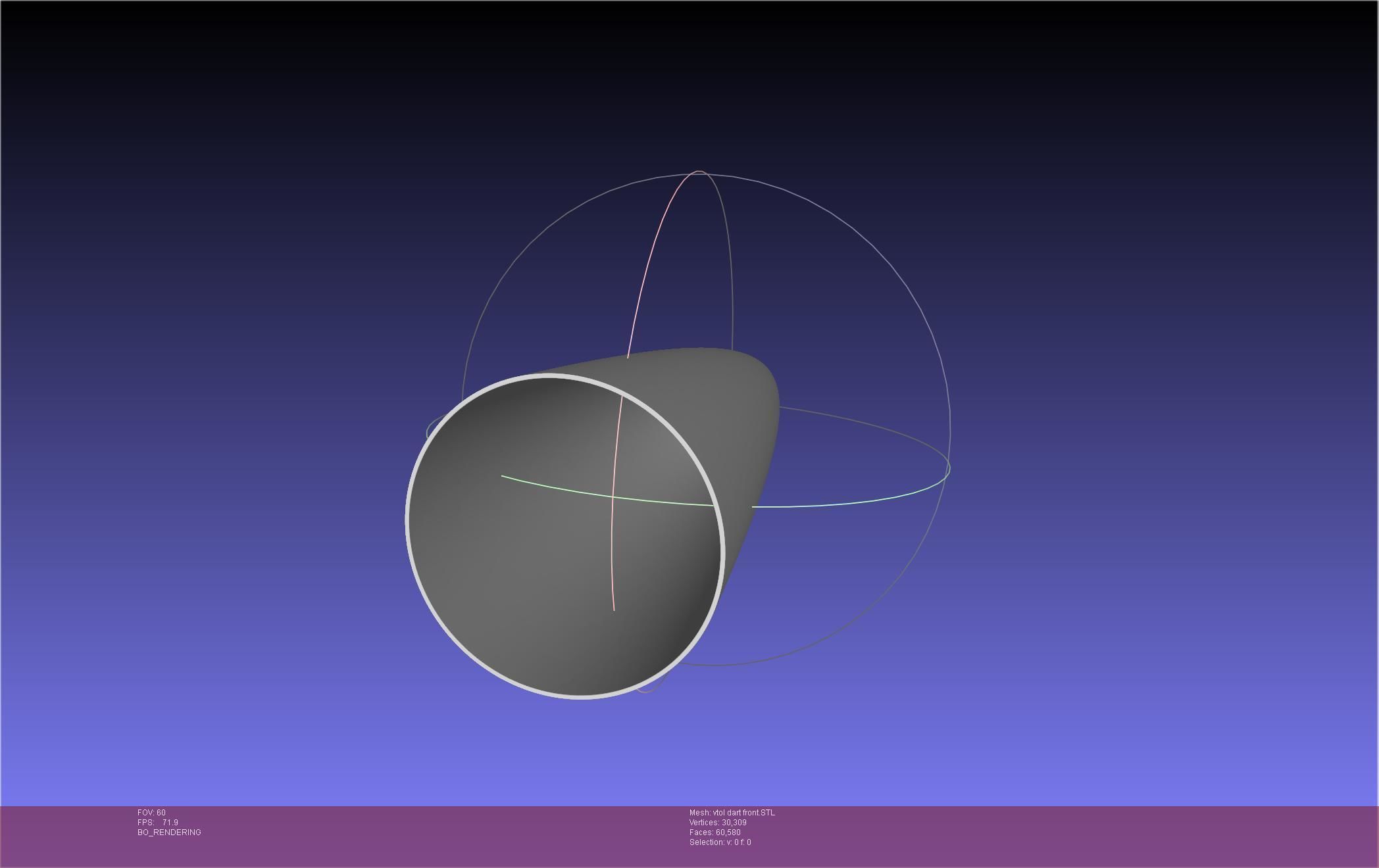 Tailsitting VTOL RC Speeddart Design 3D print model_45
