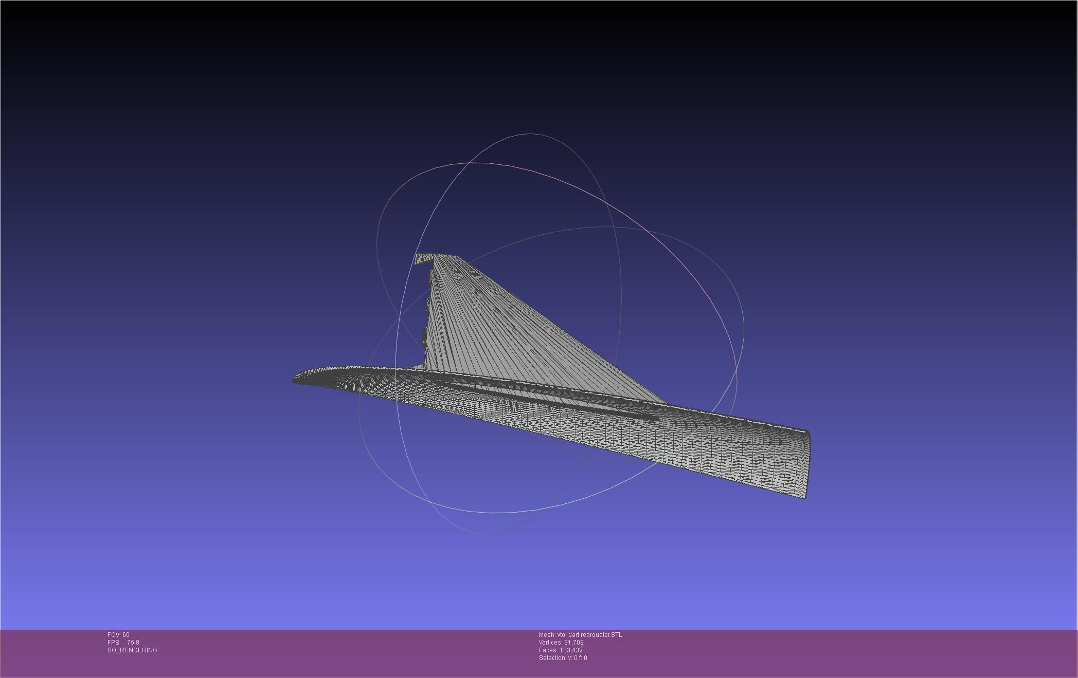 Tailsitting VTOL RC Speeddart Design 3D print model_83