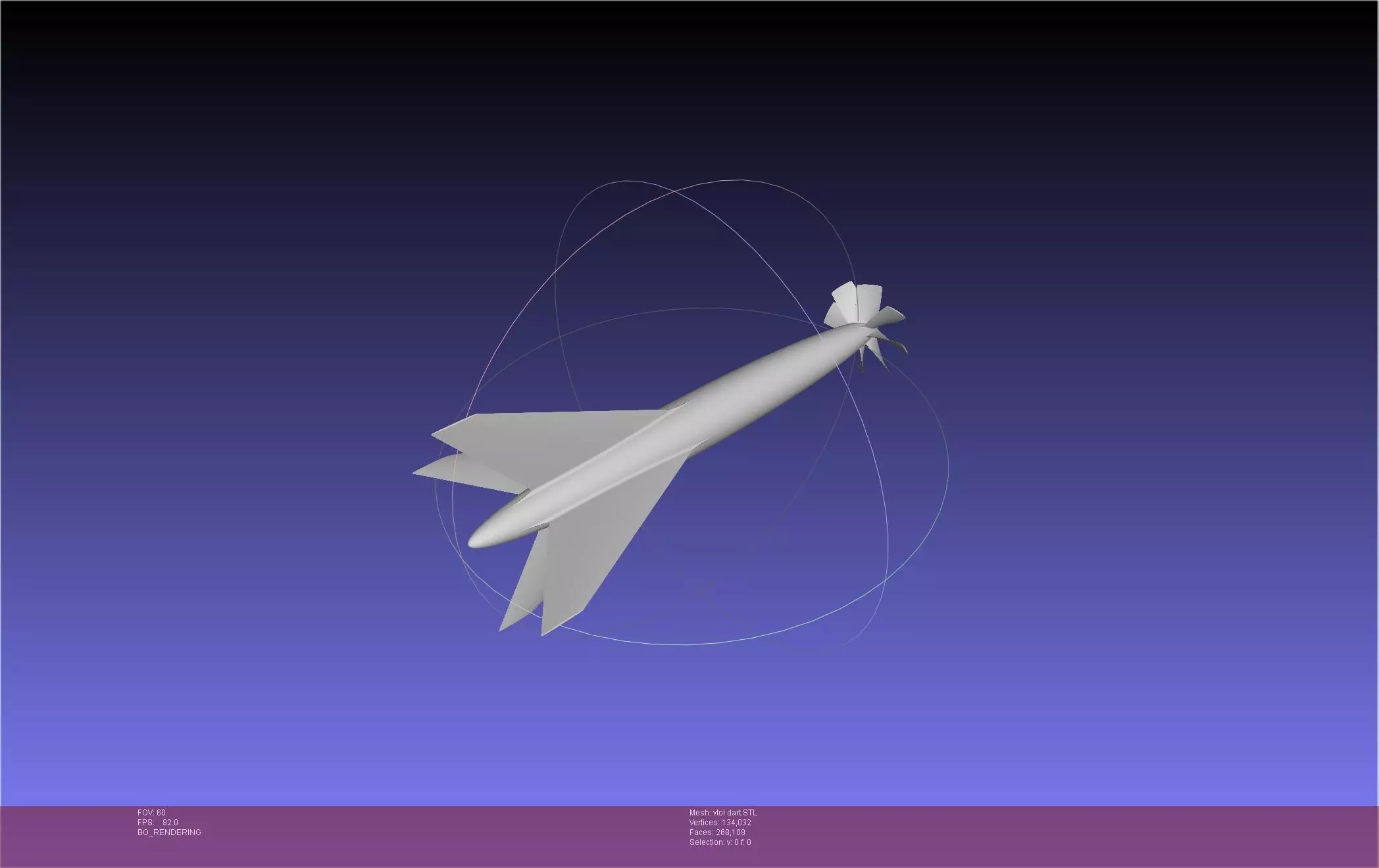 Tailsitting VTOL RC Speeddart Design 3D print model_0