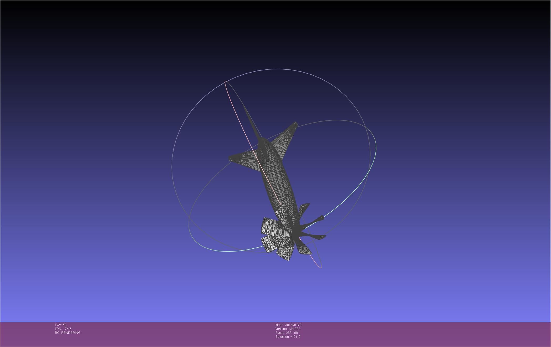 Tailsitting VTOL RC Speeddart Design 3D print model_14