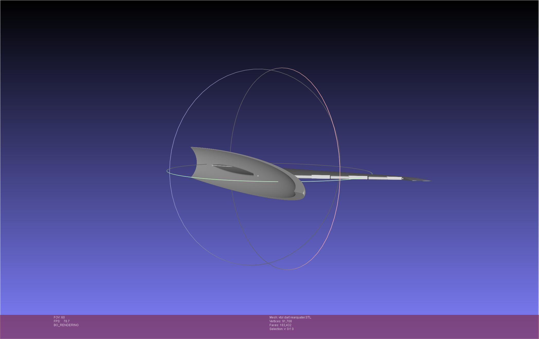 Tailsitting VTOL RC Speeddart Design 3D print model_75