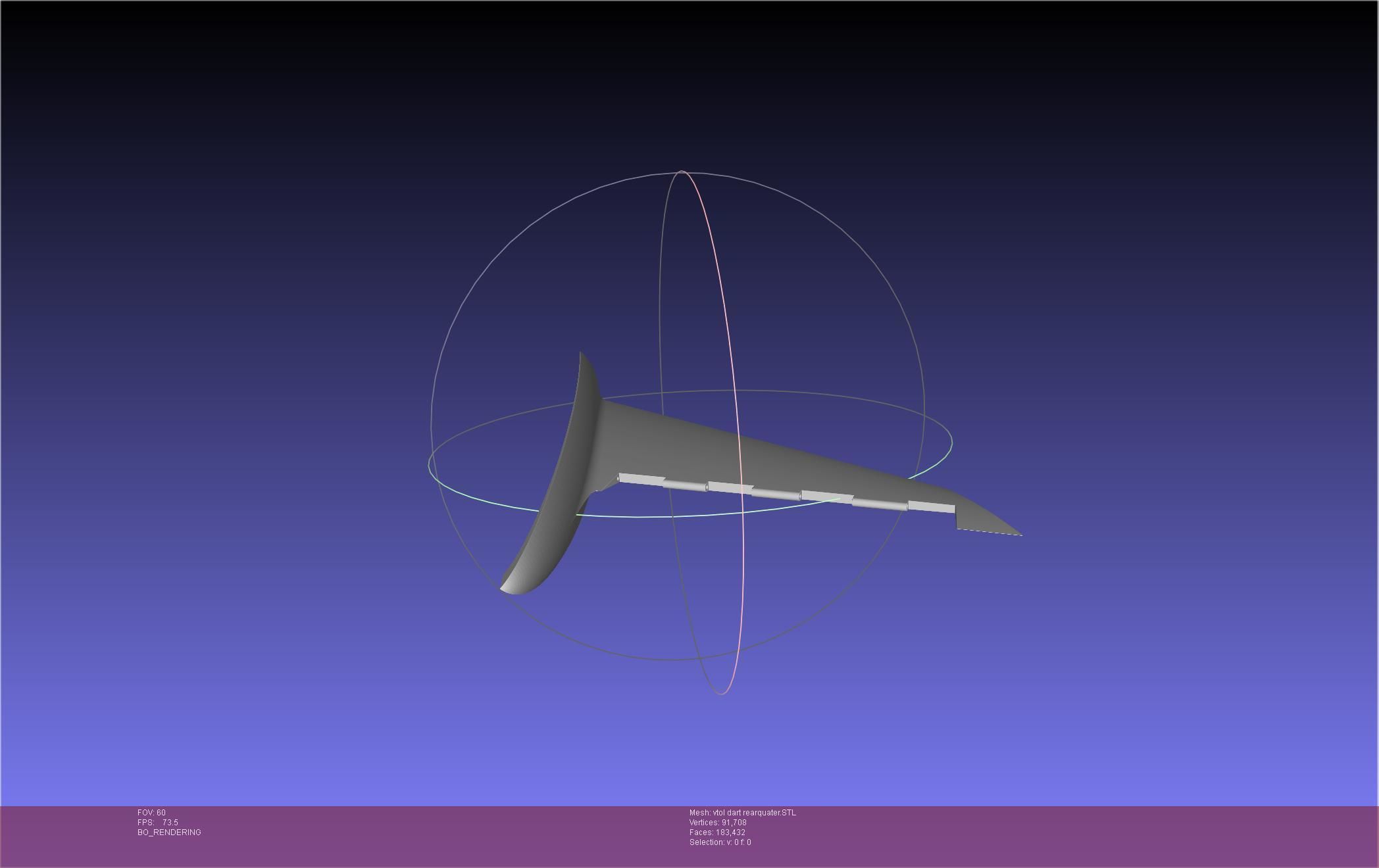 Tailsitting VTOL RC Speeddart Design 3D print model_74