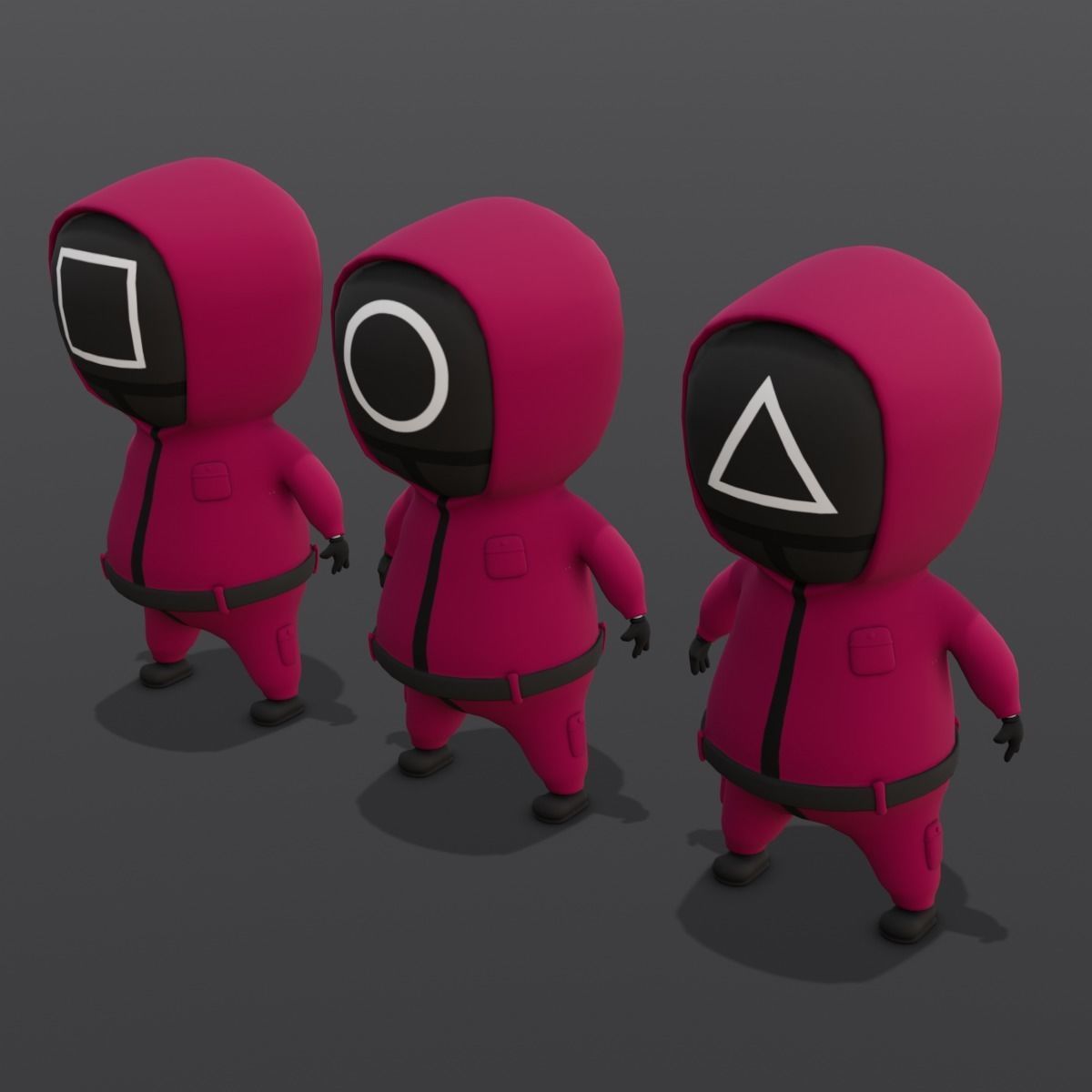 Squid Game Soldiers Low-poly 3D model_5