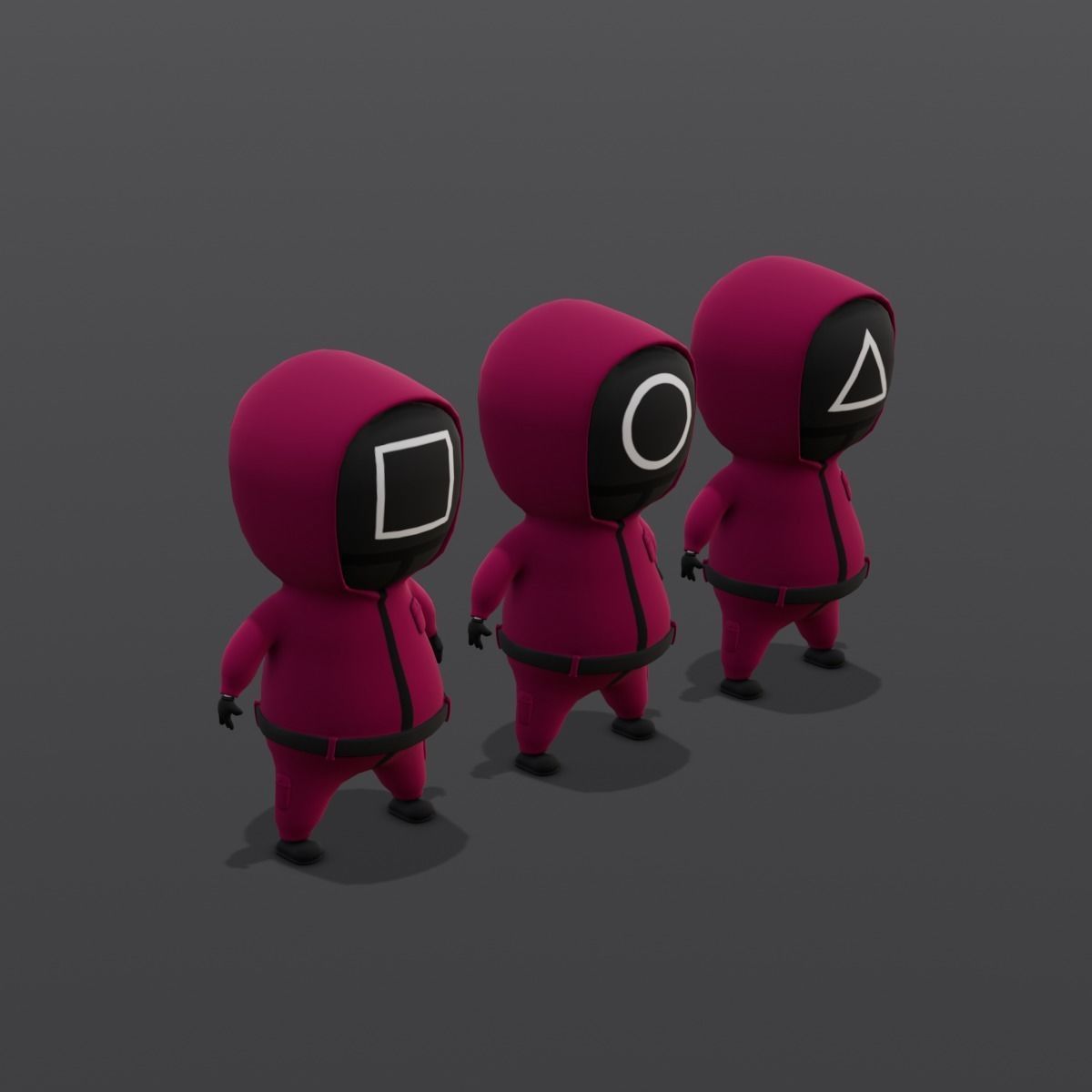 Squid Game Soldiers Low-poly 3D model_6