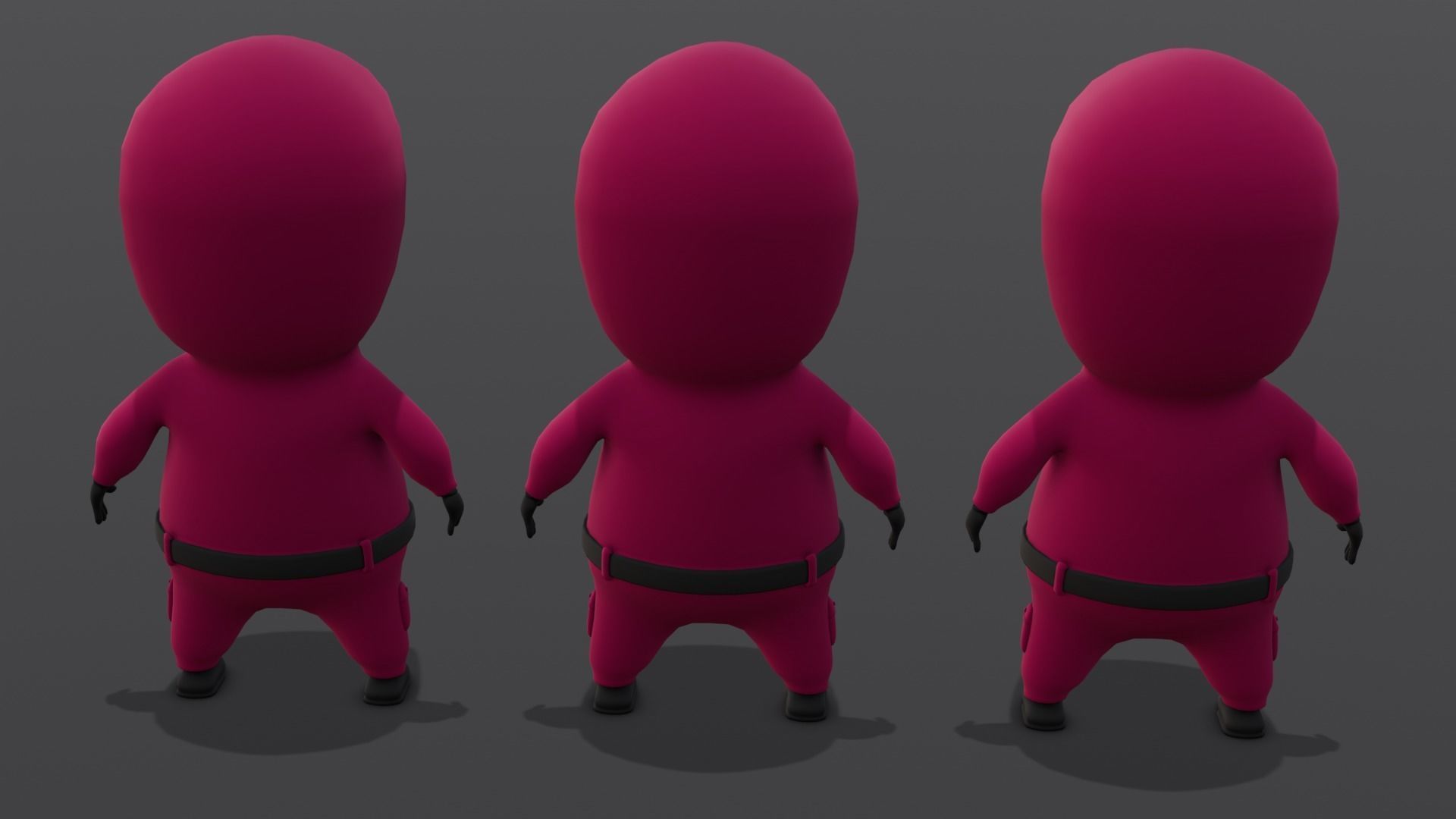 Squid Game Soldiers Low-poly 3D model_16