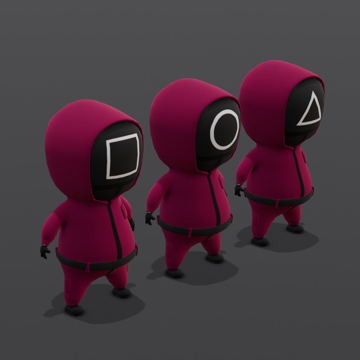 Squid Game Soldiers Low-poly 3D model_7