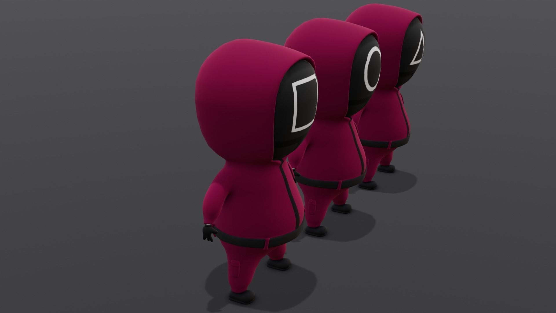 Squid Game Soldiers Low-poly 3D model_14