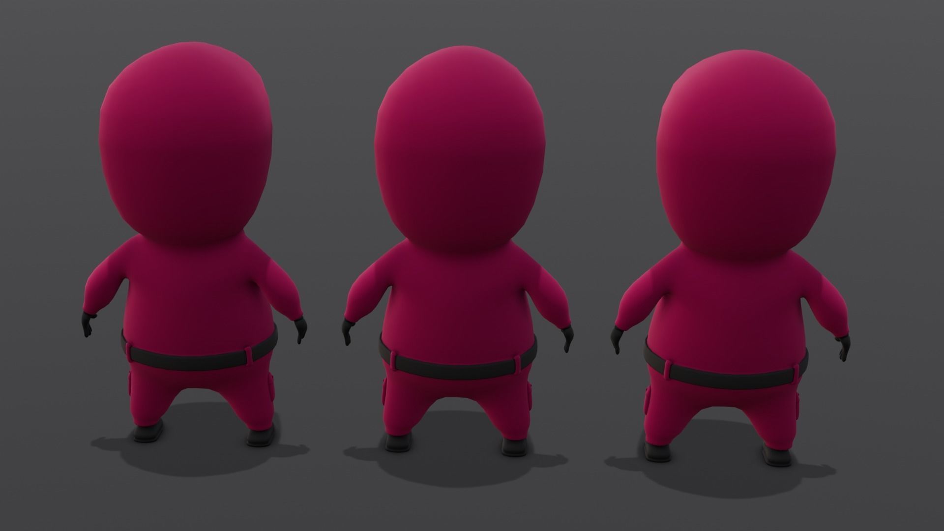 Squid Game Soldiers Low-poly 3D model_2