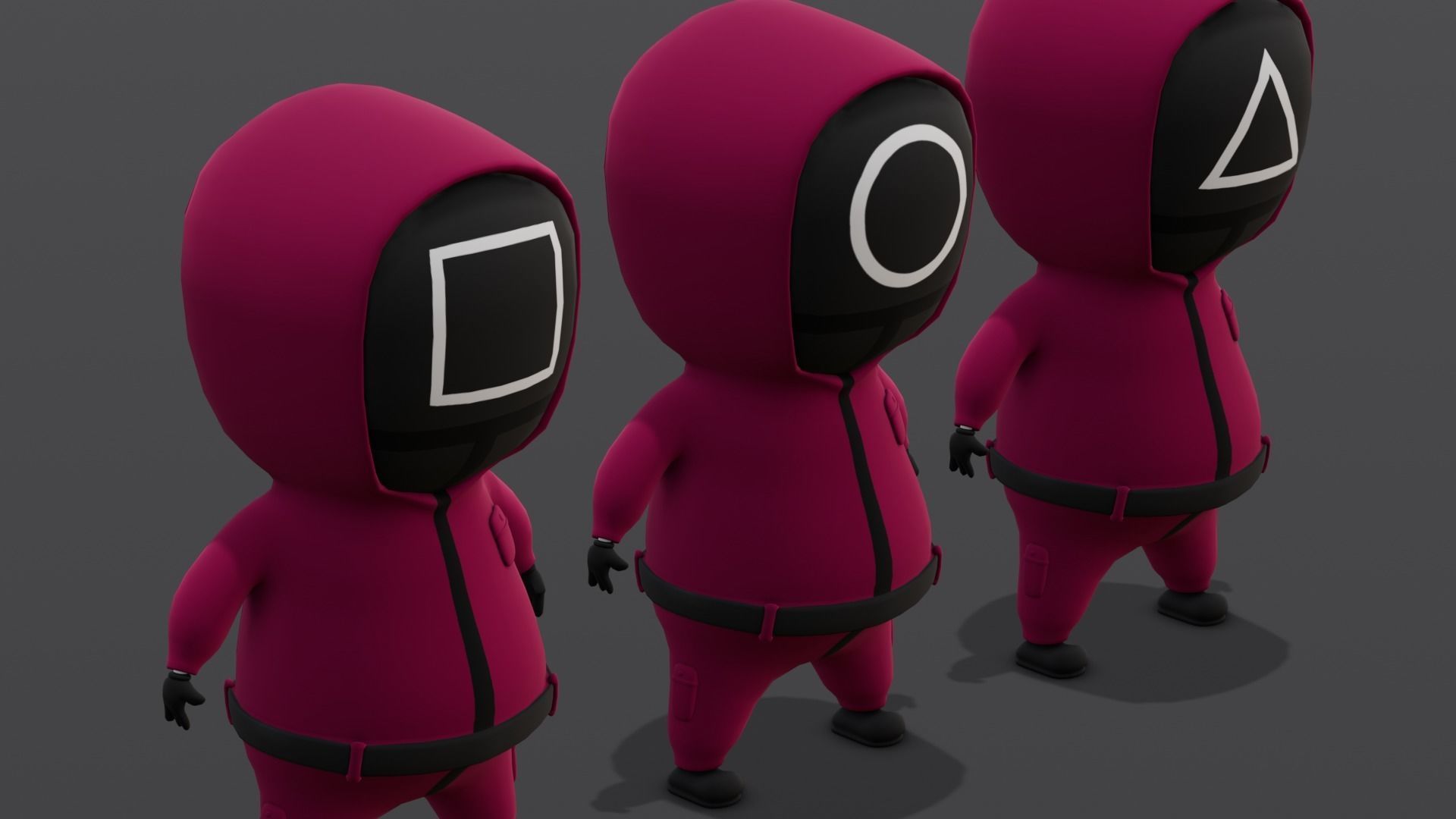 Squid Game Soldiers Low-poly 3D model_8