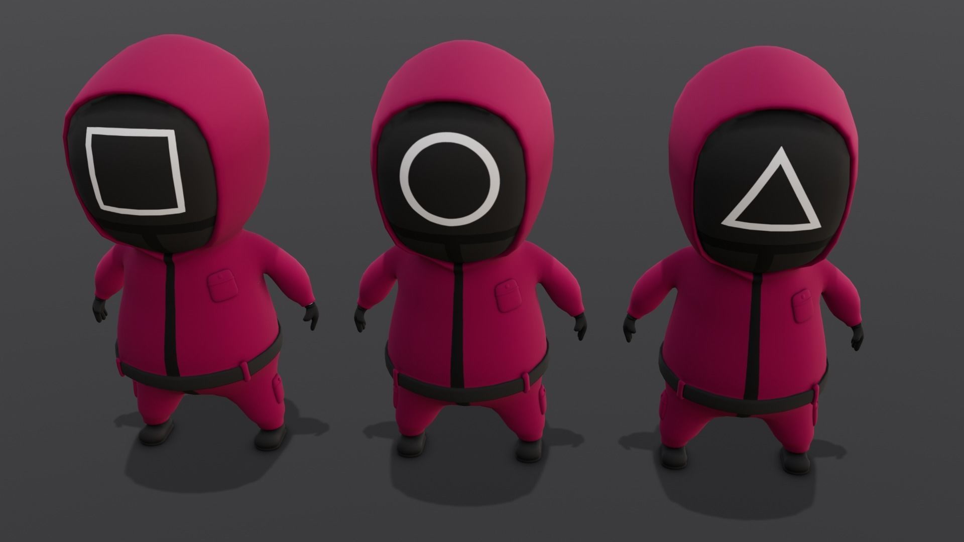 Squid Game Soldiers Low-poly 3D model_13
