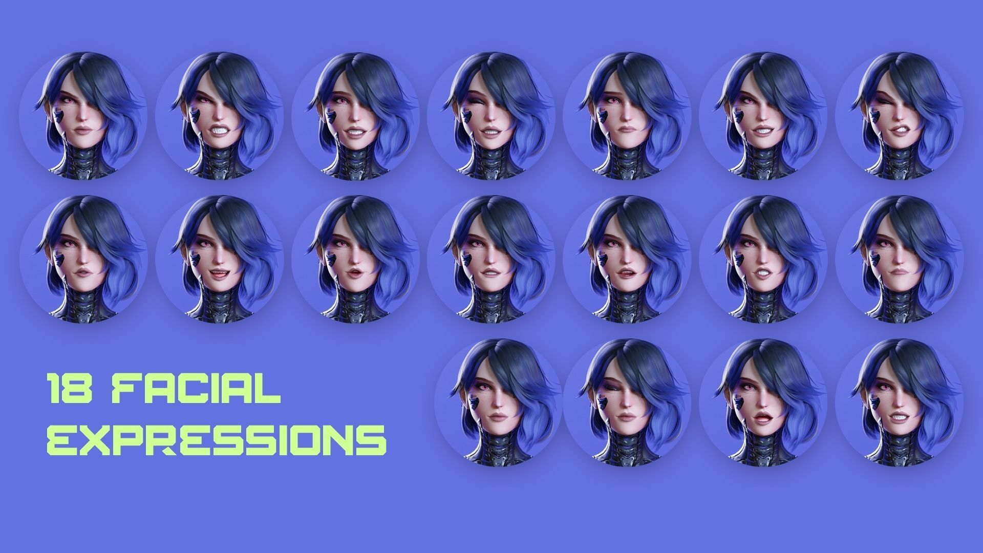  Cybernetic Princess of Ethiopia - Andromeda - Complete Editions Low-poly 3D model_15