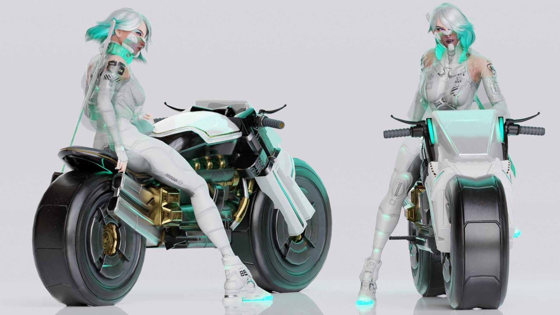  Cybernetic Princess of Ethiopia - Andromeda - Complete Editions Low-poly 3D model_5