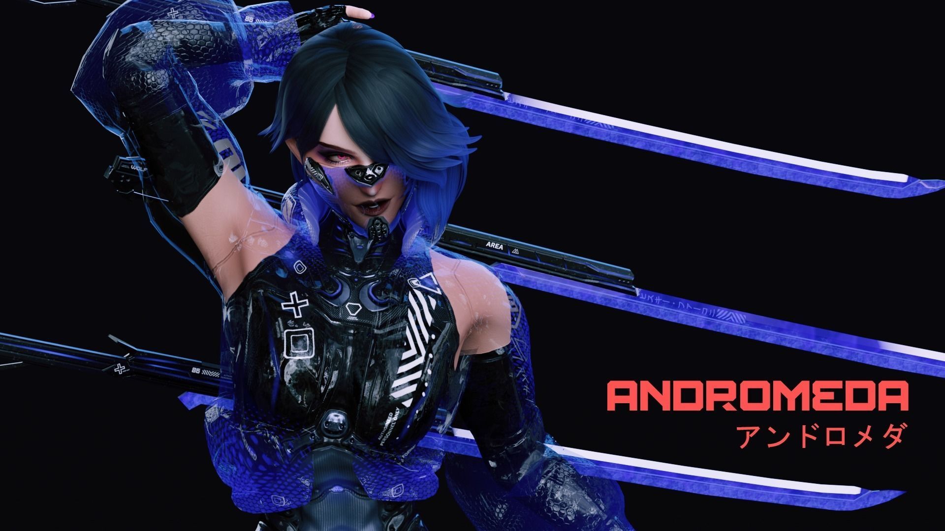  Cybernetic Princess of Ethiopia - Andromeda - Complete Editions Low-poly 3D model_30