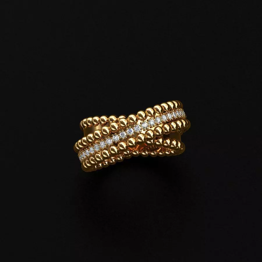 Van Cliff  Ring 3D print model_0